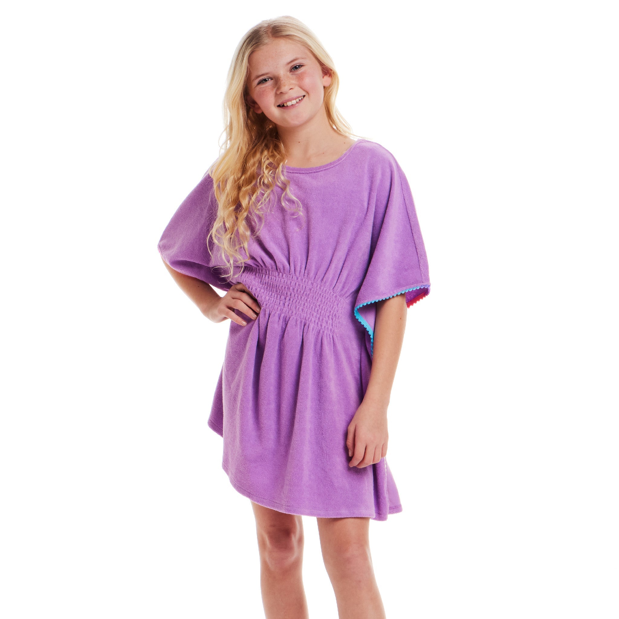 Kids (7-16) Woven Caftan Cover-up | Purple