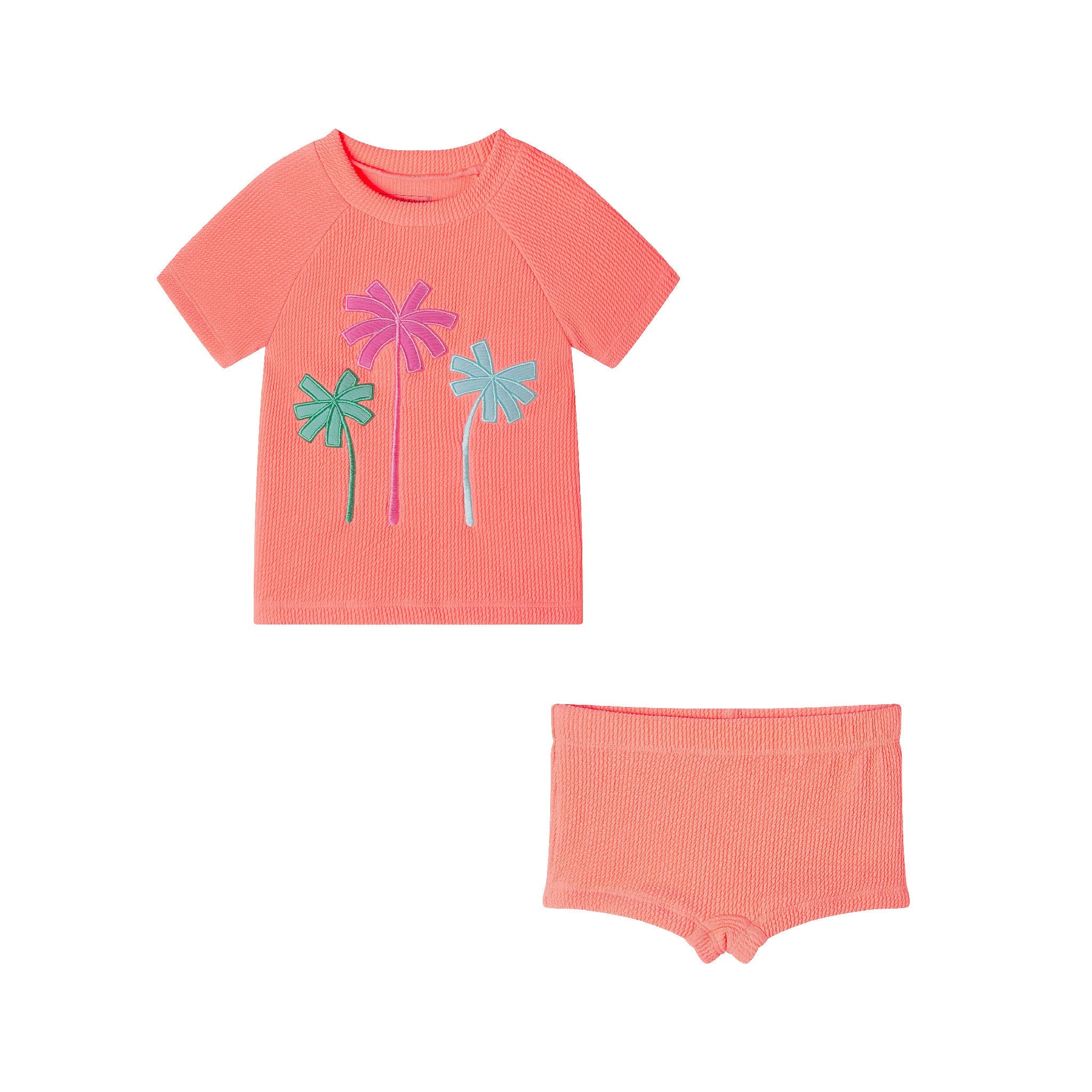 Kids (2-7) Short Sleeve Rashguard Set | Tropical Charm