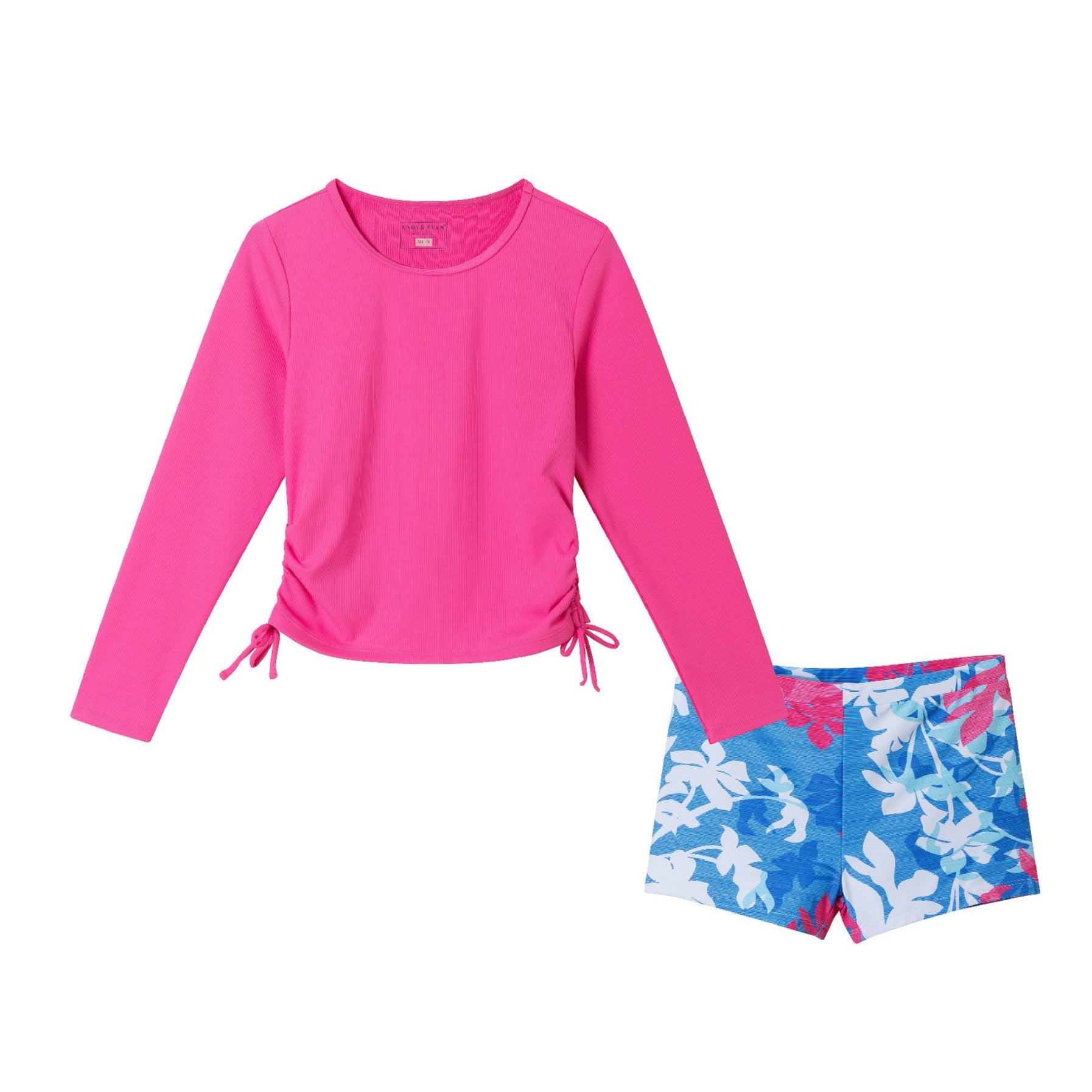 Kids (7-16) Rashguard & Short Set | Pink & Blue
