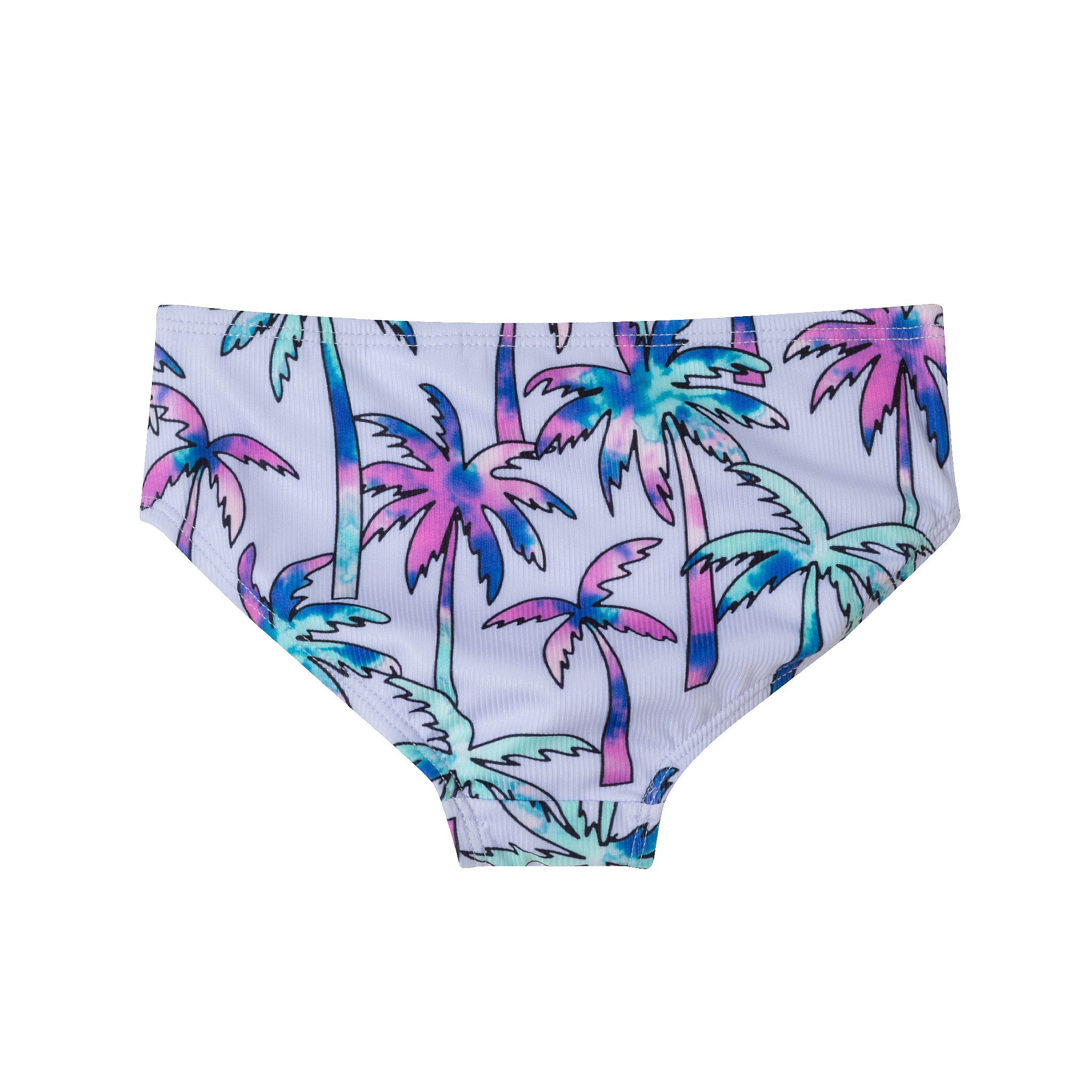 Kids (2-6x) Tankini Swimsuit Set | Purple Palm Trees