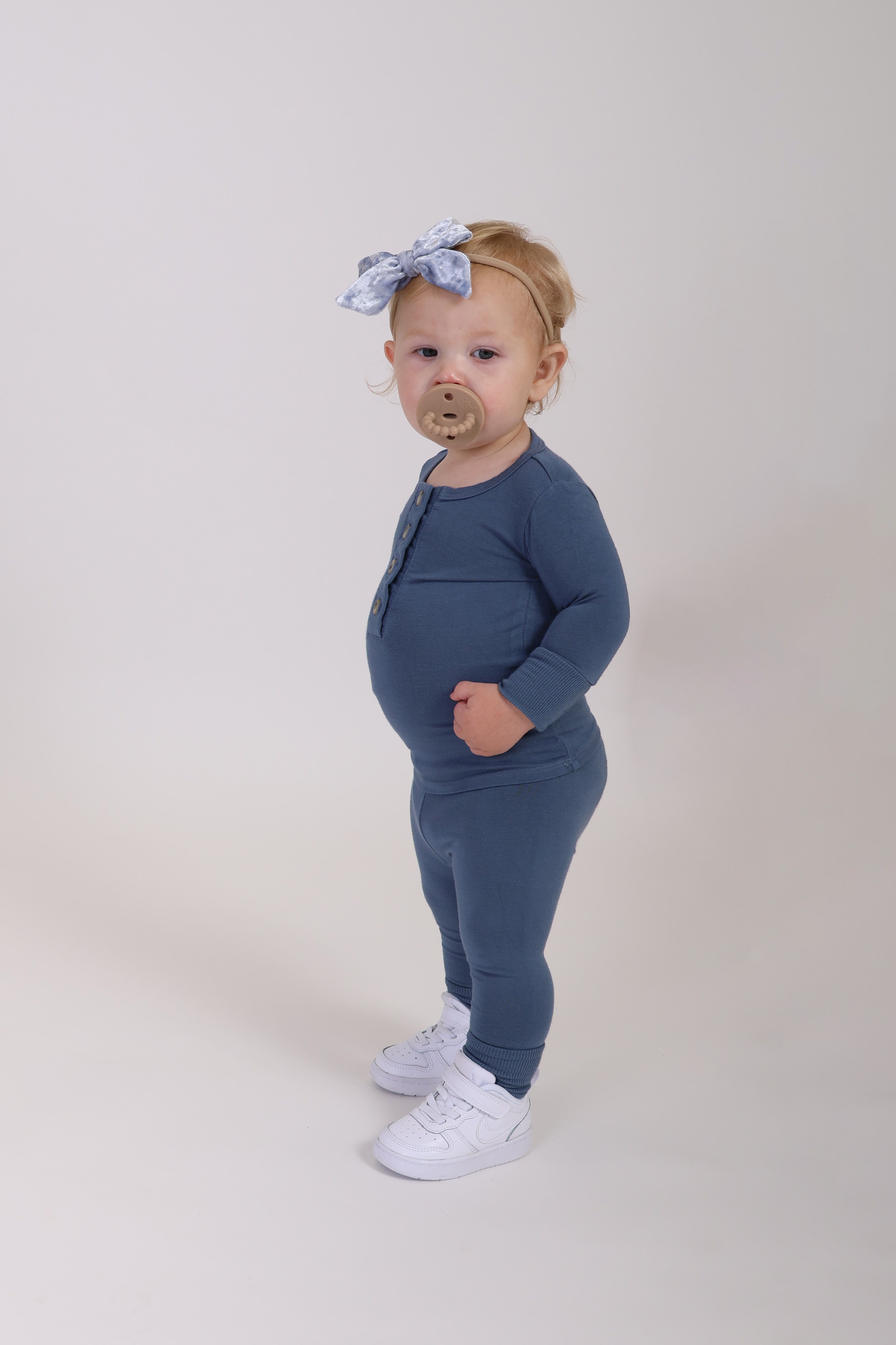 Arthur || Baby Long Sleeve Henley Top And Bottom Set