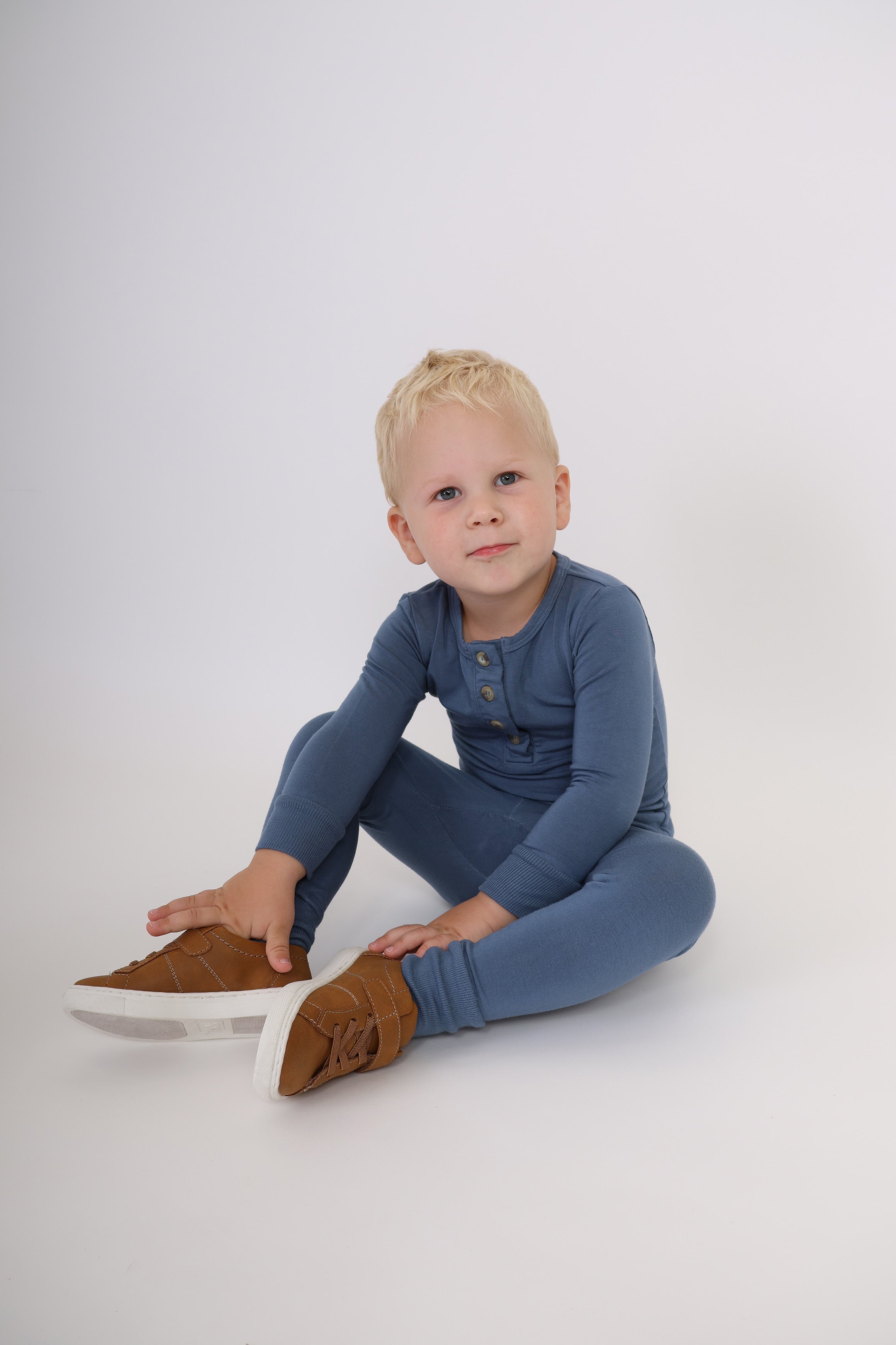 Arthur || Baby Long Sleeve Henley Top And Bottom Set