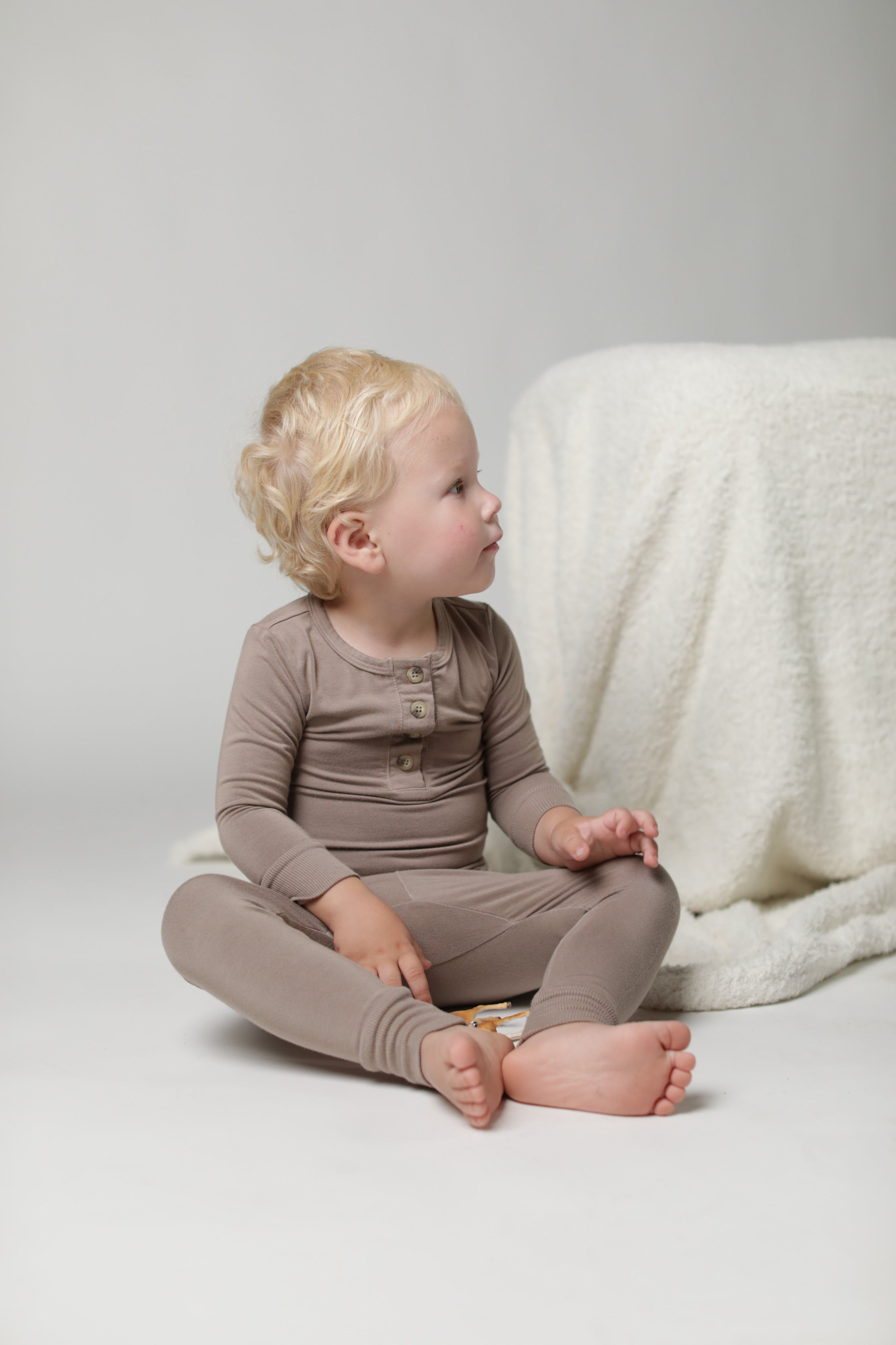 Arthur || Baby Long Sleeve Henley Top And Bottom Set