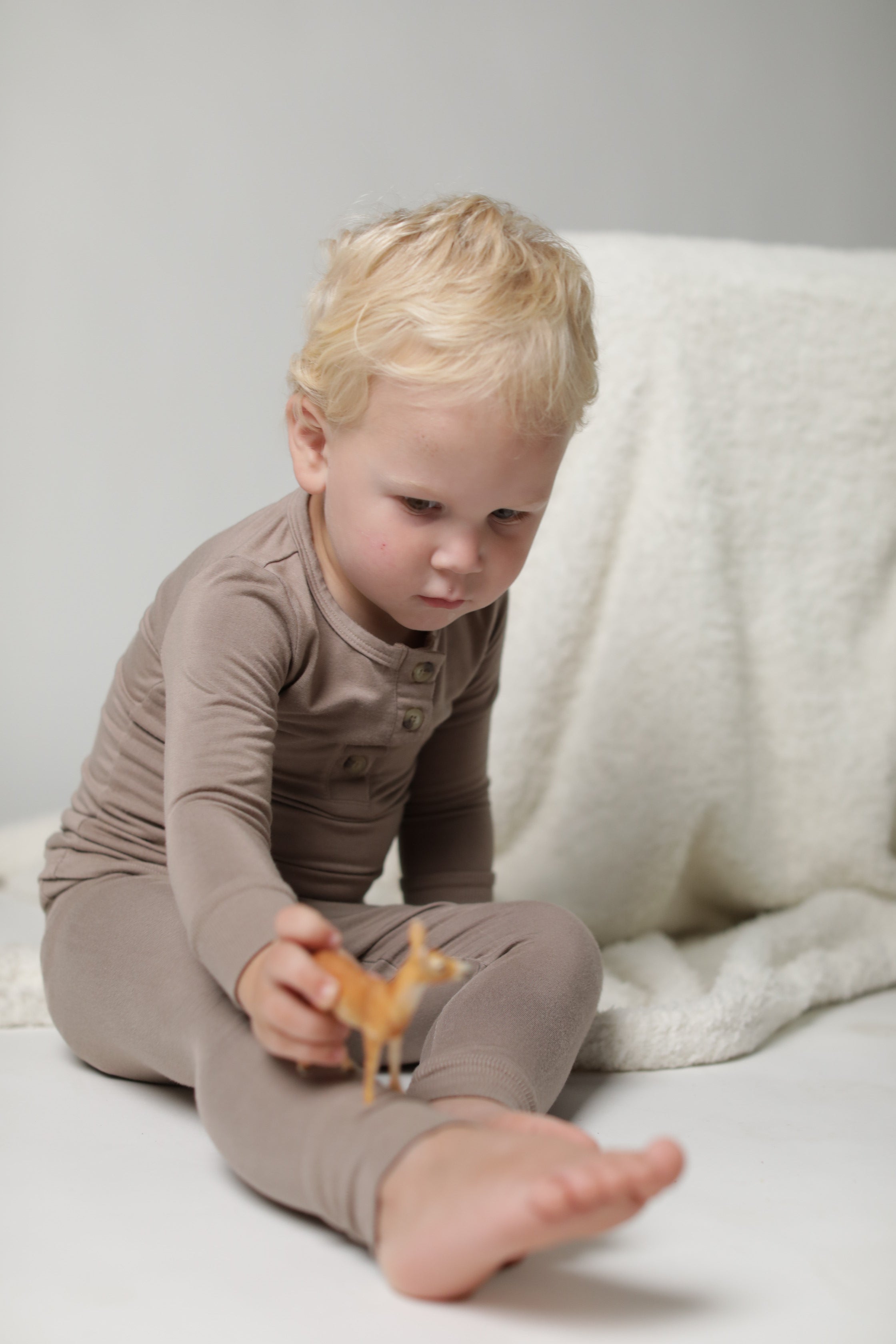 Arthur || Baby Long Sleeve Henley Top And Bottom Set