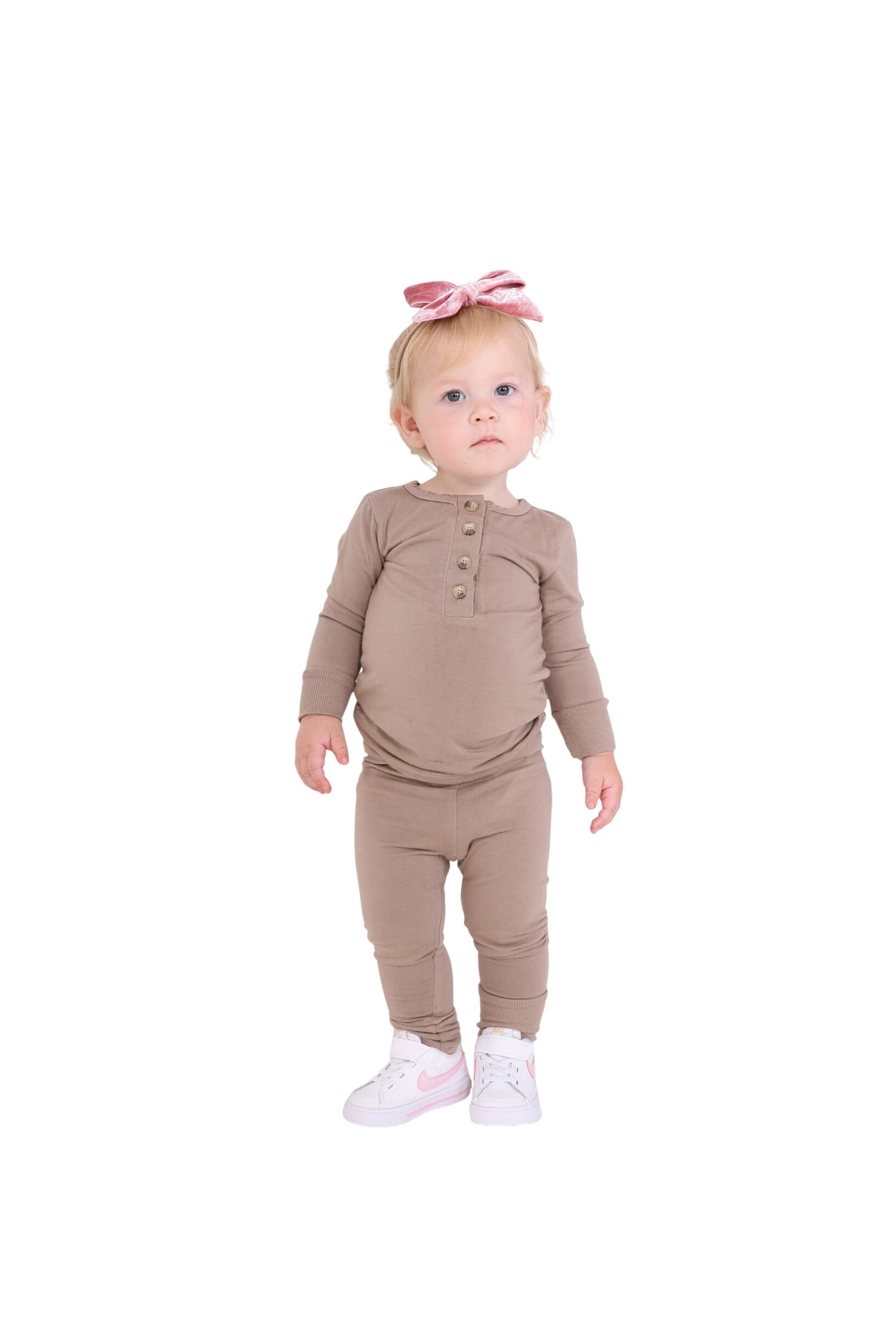 Arthur || Baby Long Sleeve Henley Top And Bottom Set