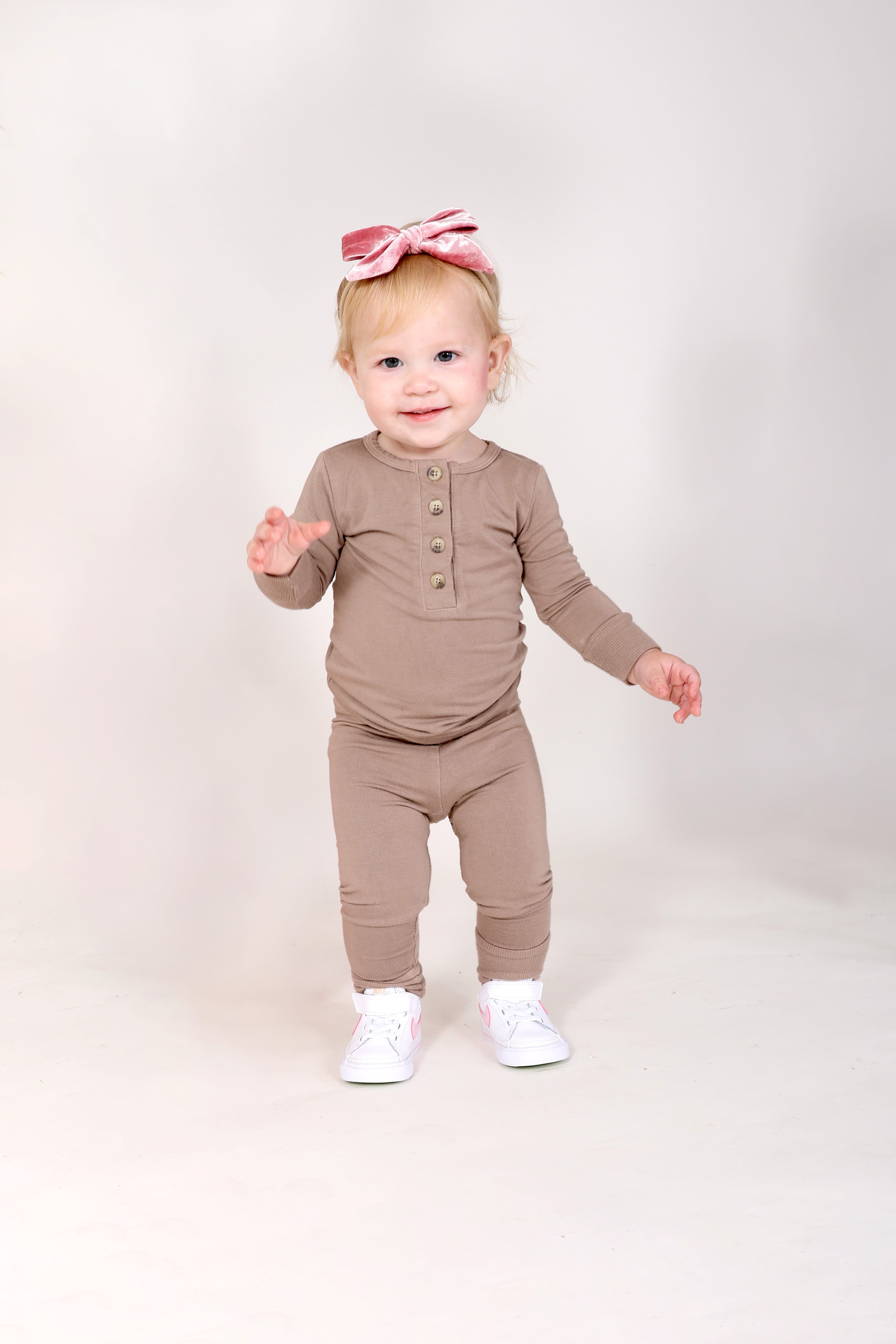 Arthur || Baby Long Sleeve Henley Top And Bottom Set