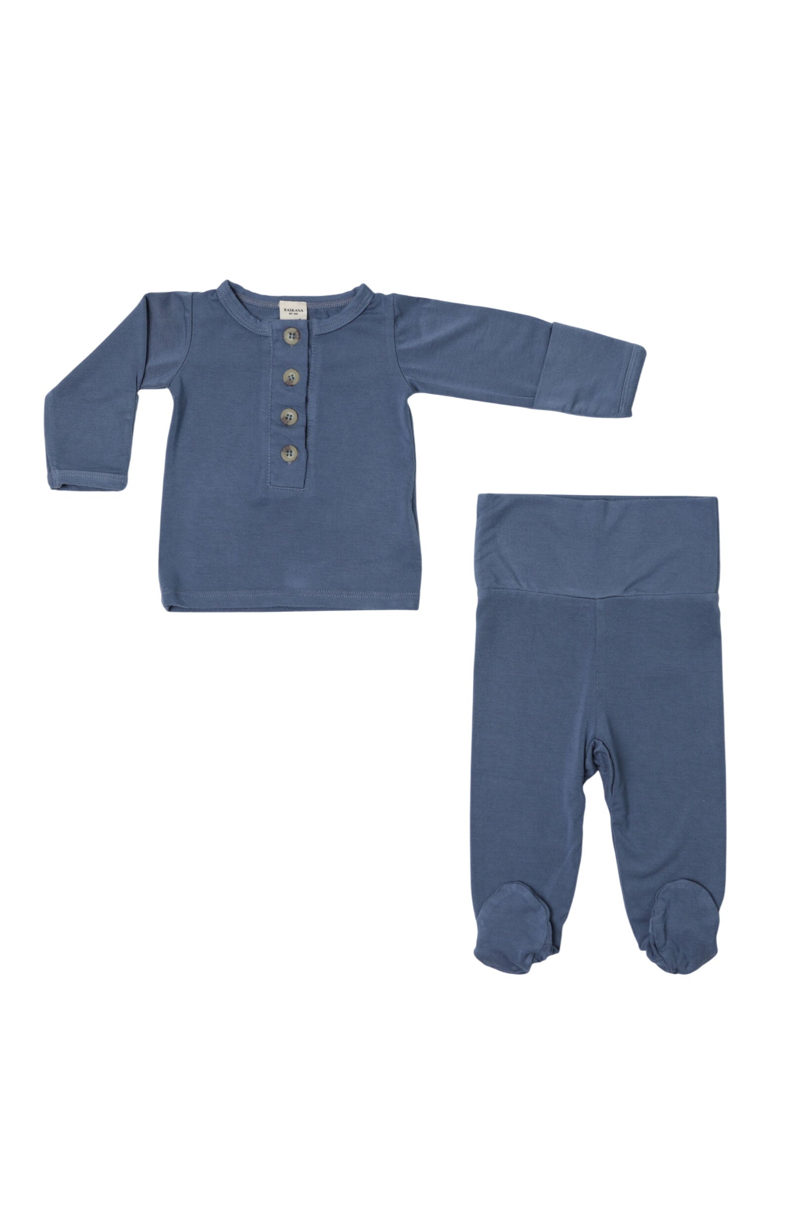 Arthur || Infant Long Sleeve Henley Top And Bottom Set
