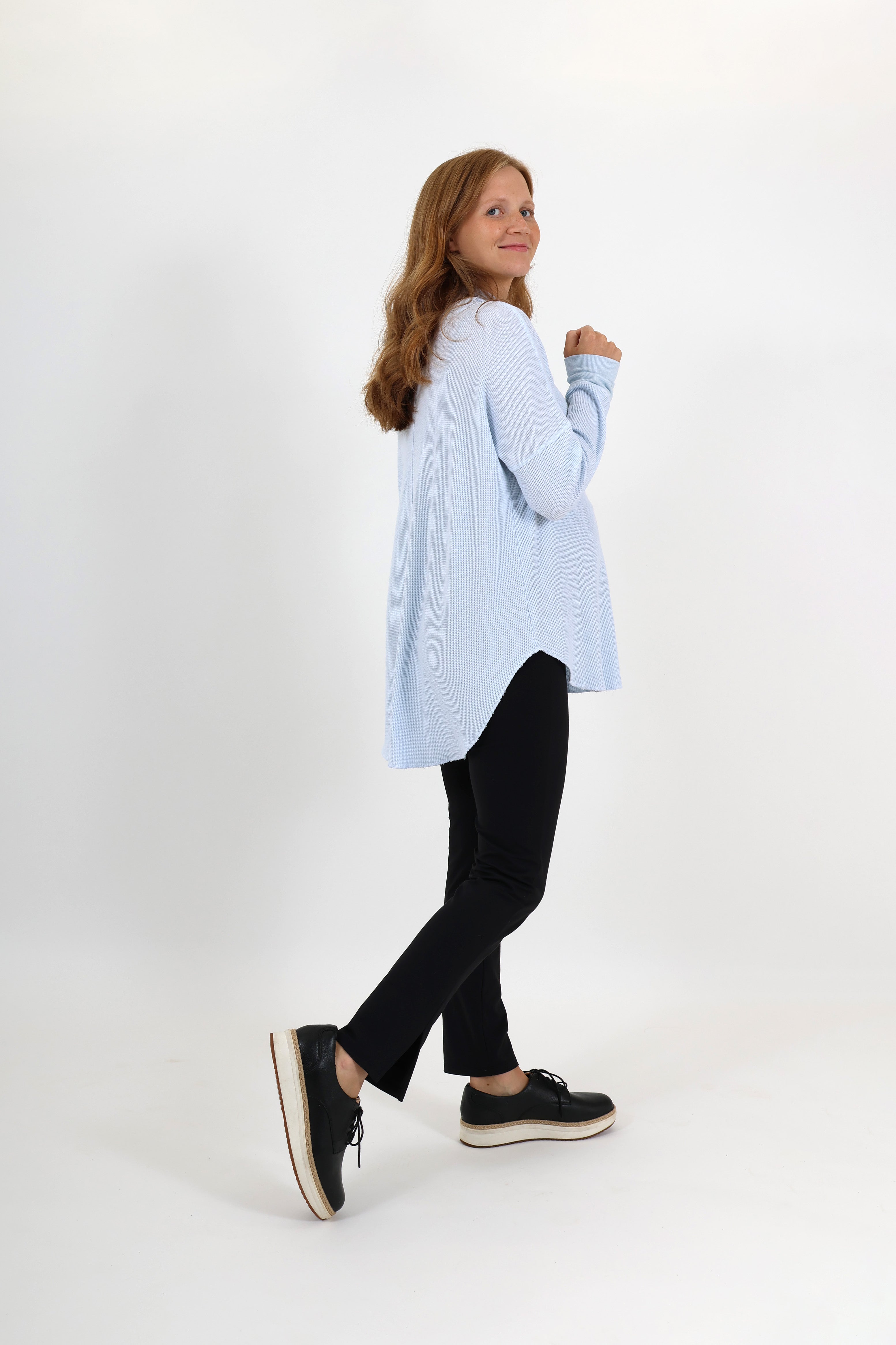 Delilah || Thermal Long Sleeve Cowl Neck Maternity Top