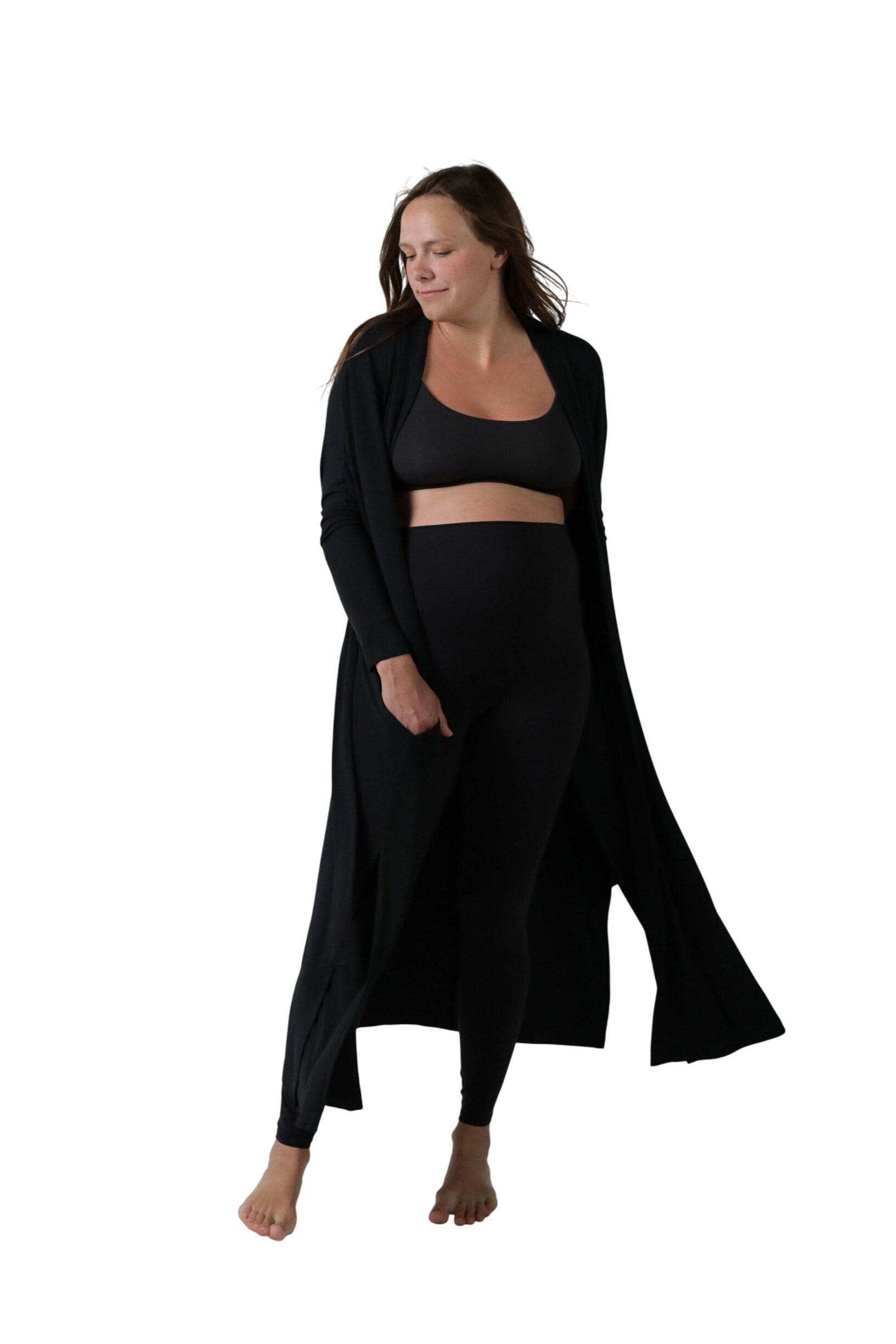 Goldie || Long Sleeve Loungewear Maternity Robe