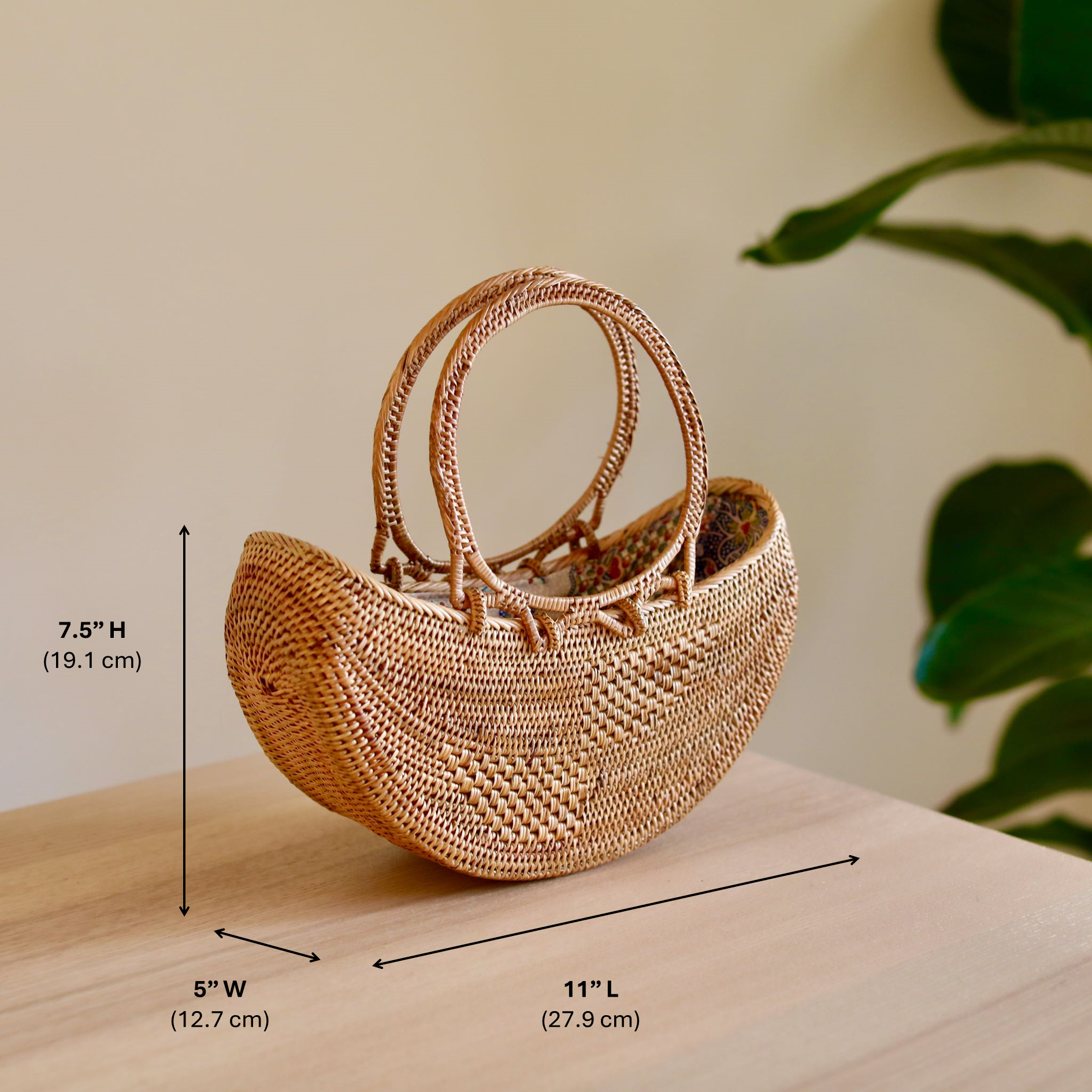 Bali Rattan Boat Clutch - Noa