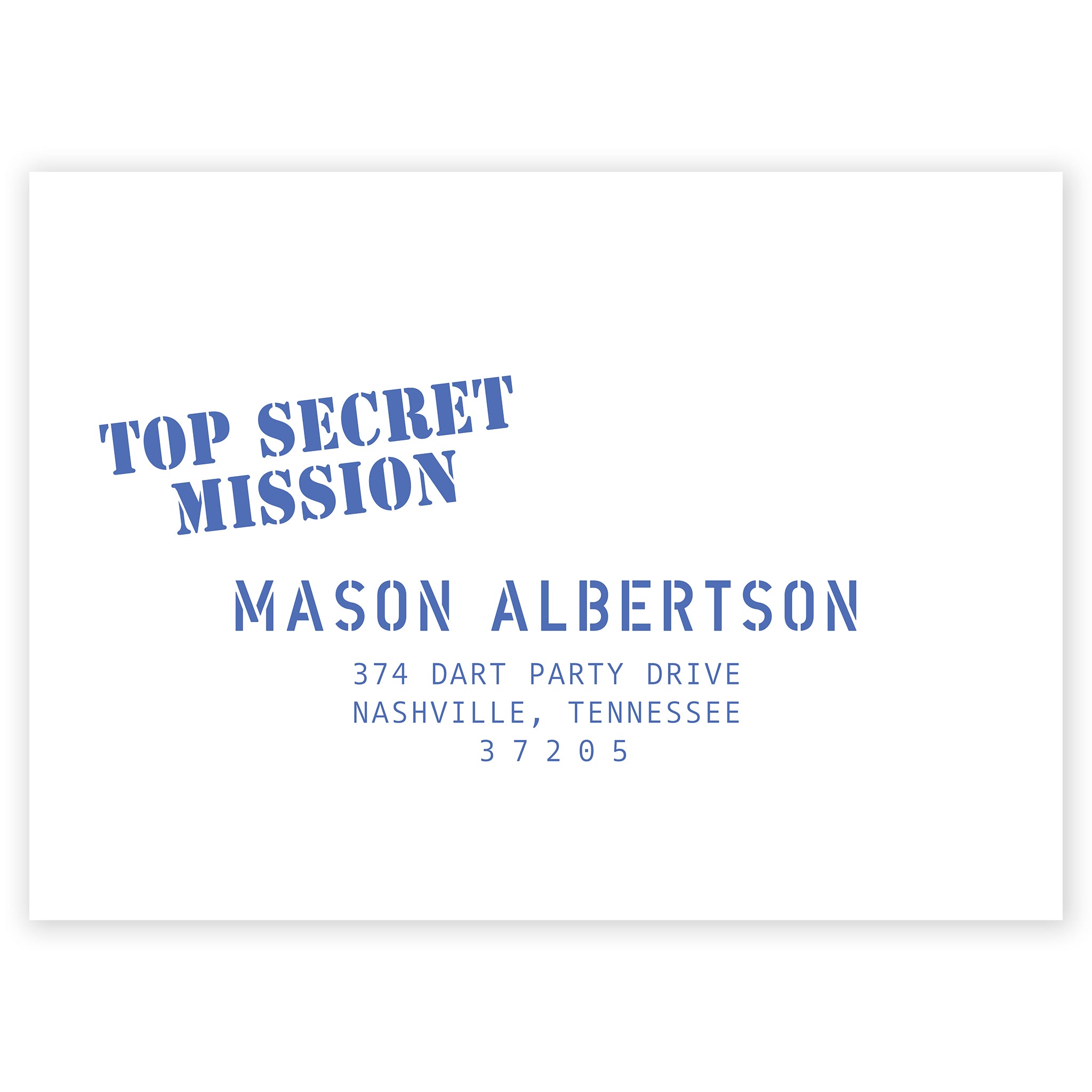 Dart Gun Birthday Invitation