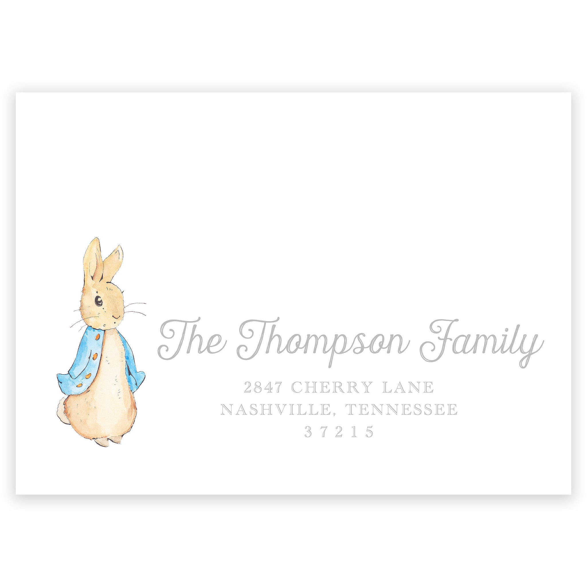 Peter Rabbit Blue Trellis Party Invitation