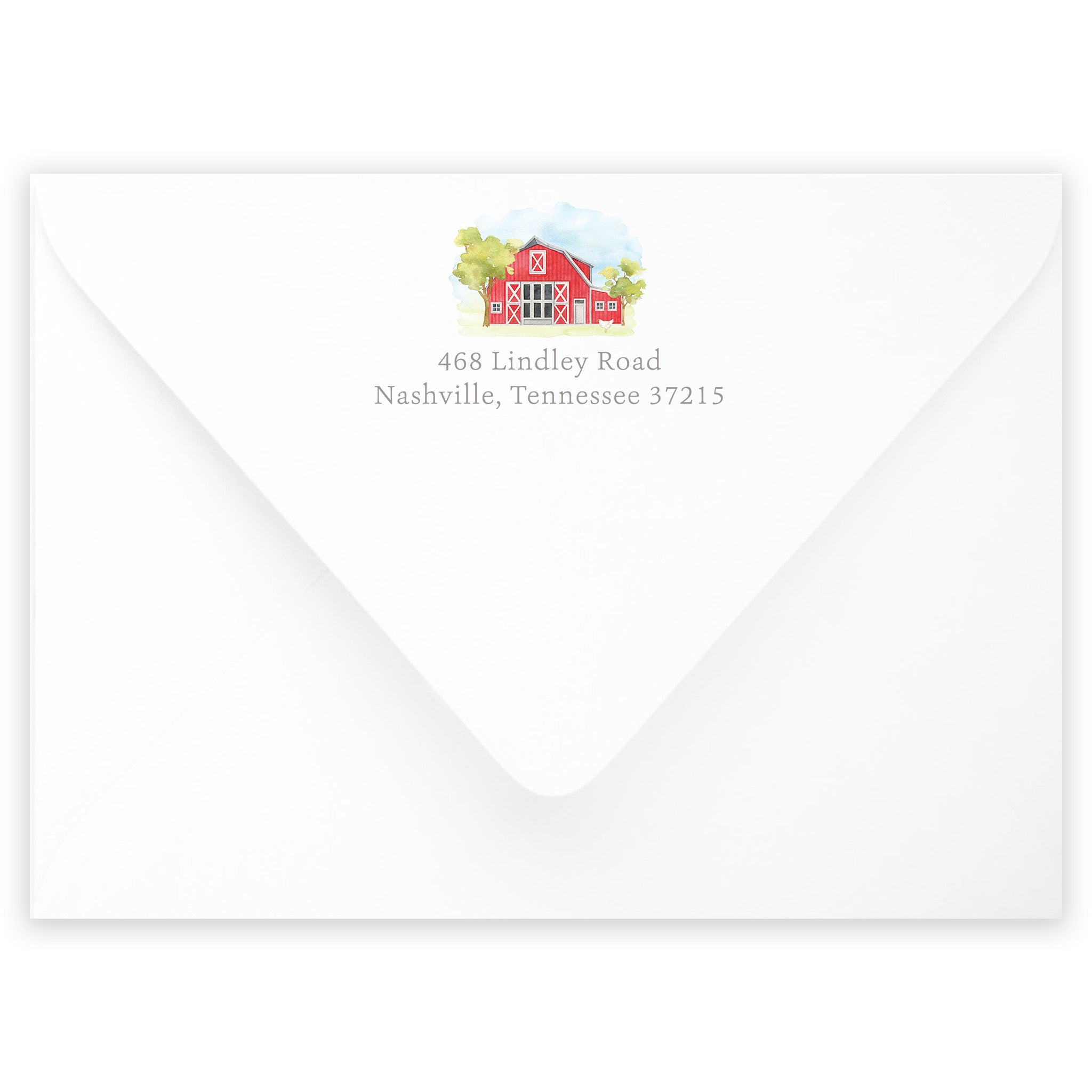 Red Farm Animal Birthday Invitation