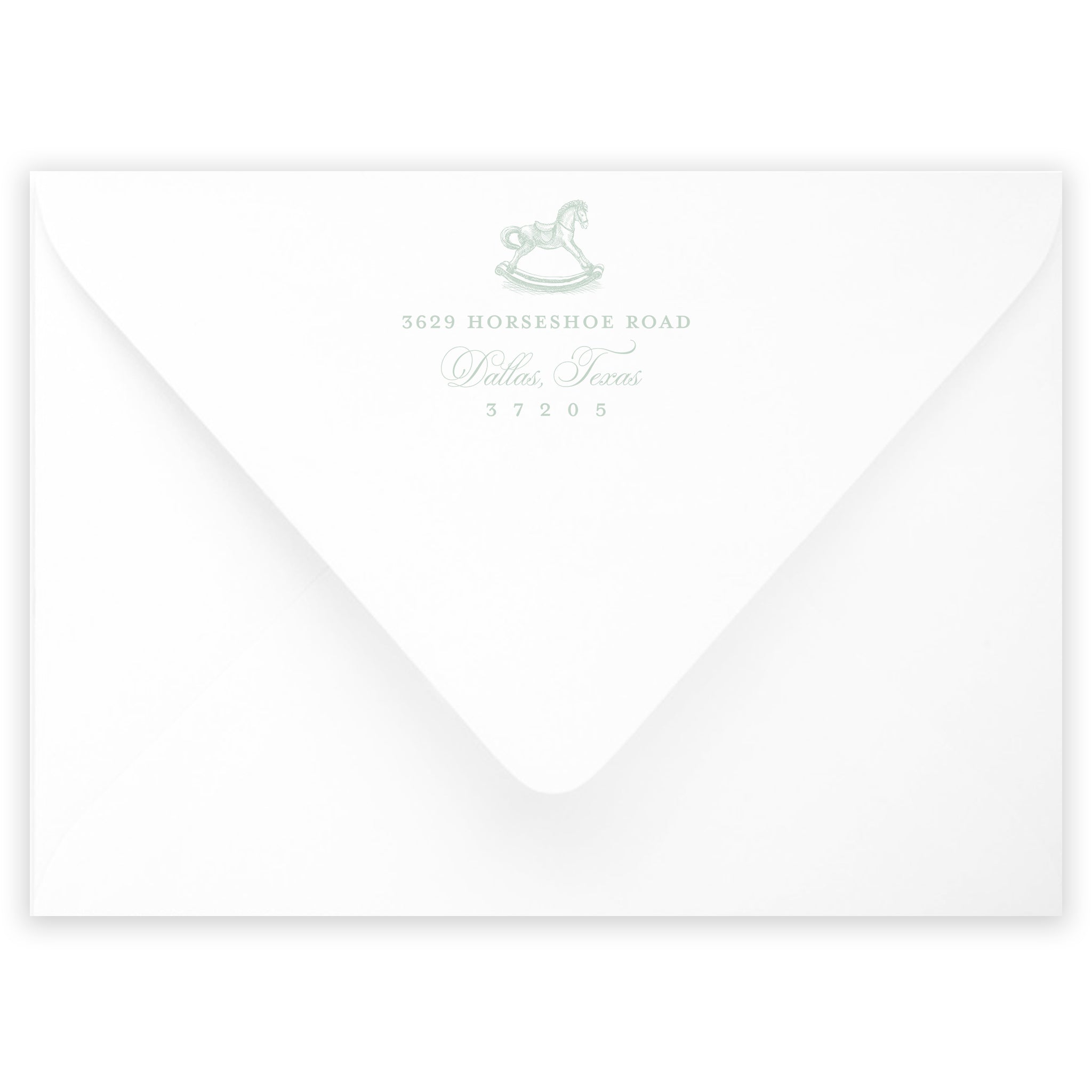 Sage Rocking Horse Notecard