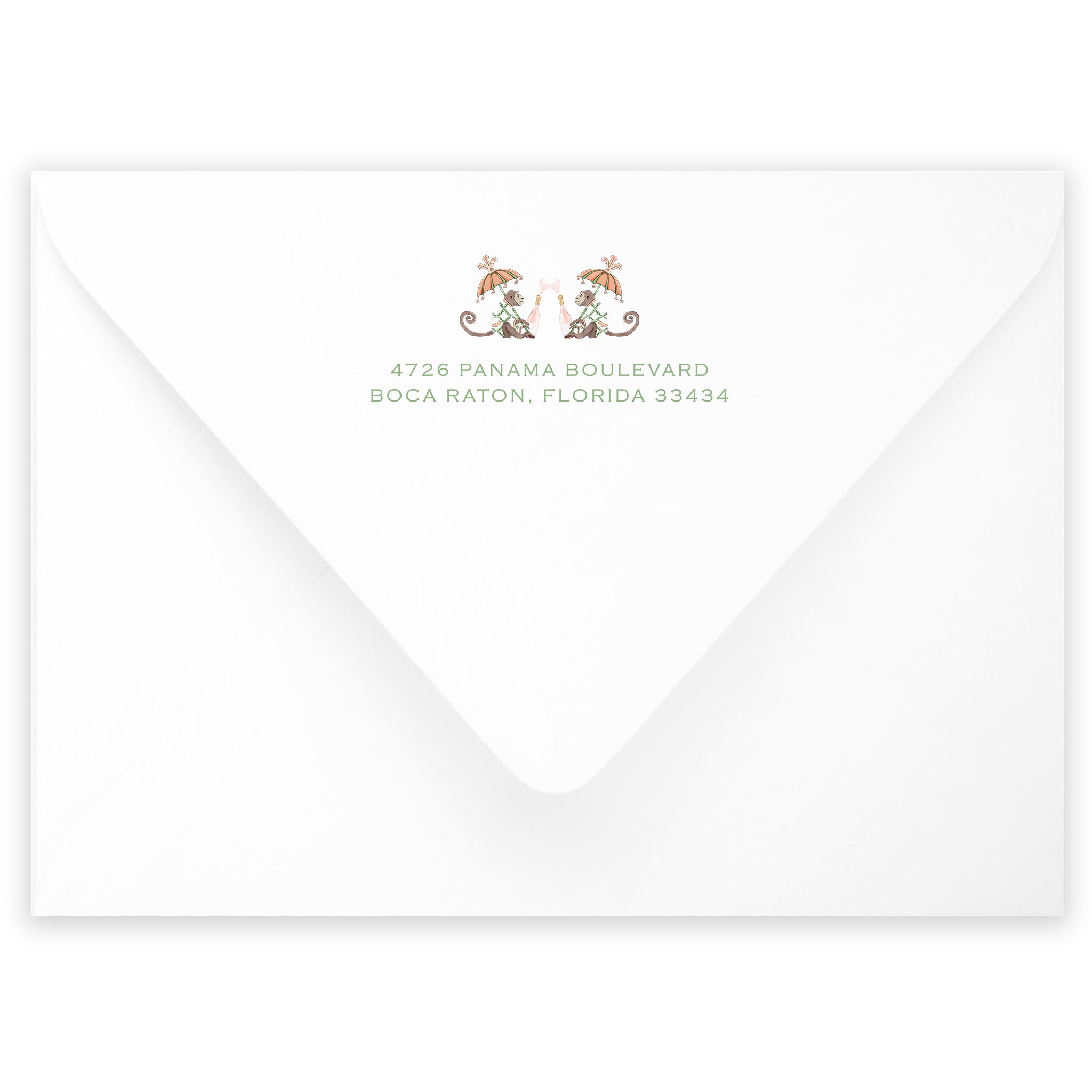 Champagne Monkey Notecard