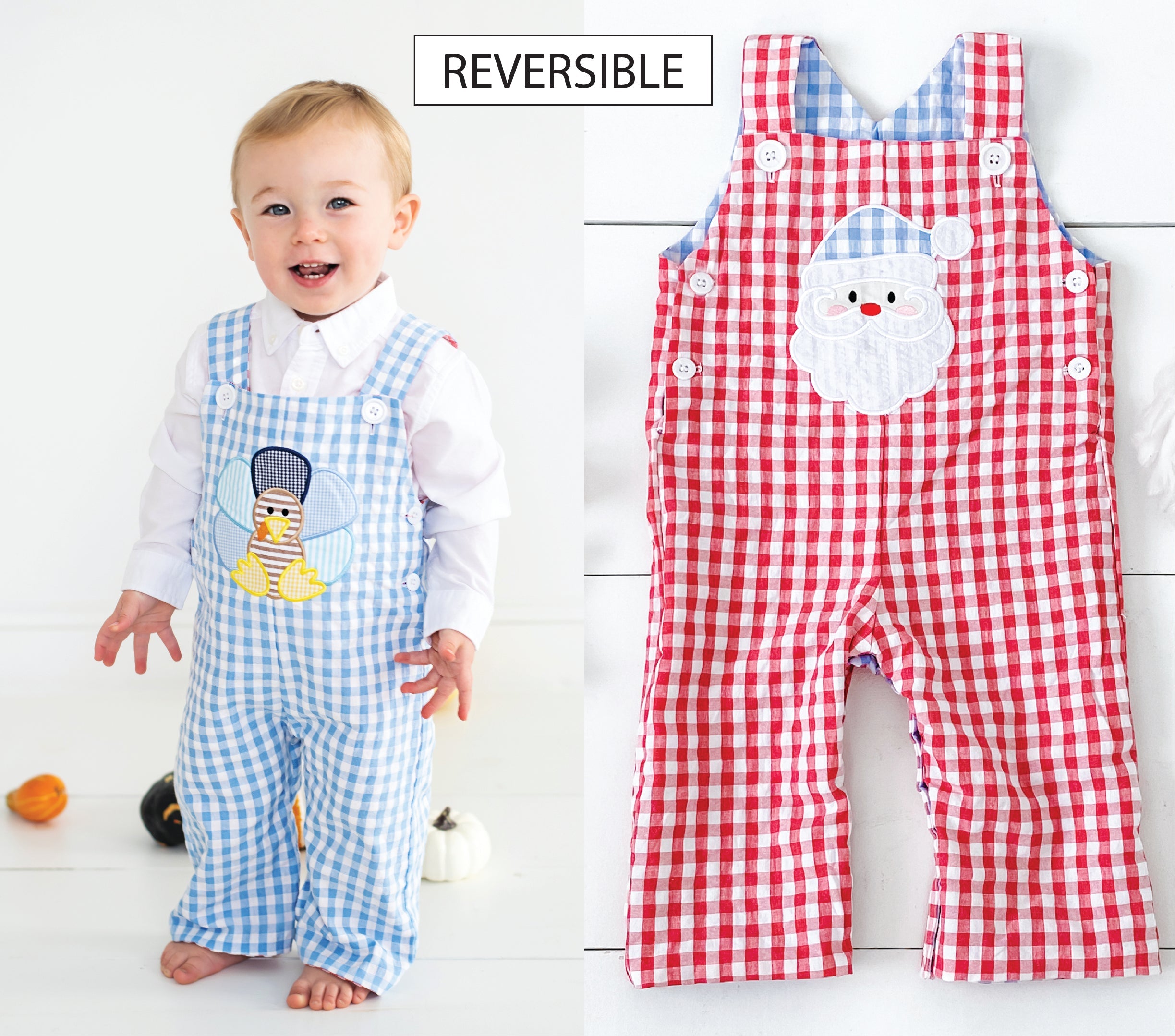 Boys Reversible Christmas / Thanksgiving Jon Jon