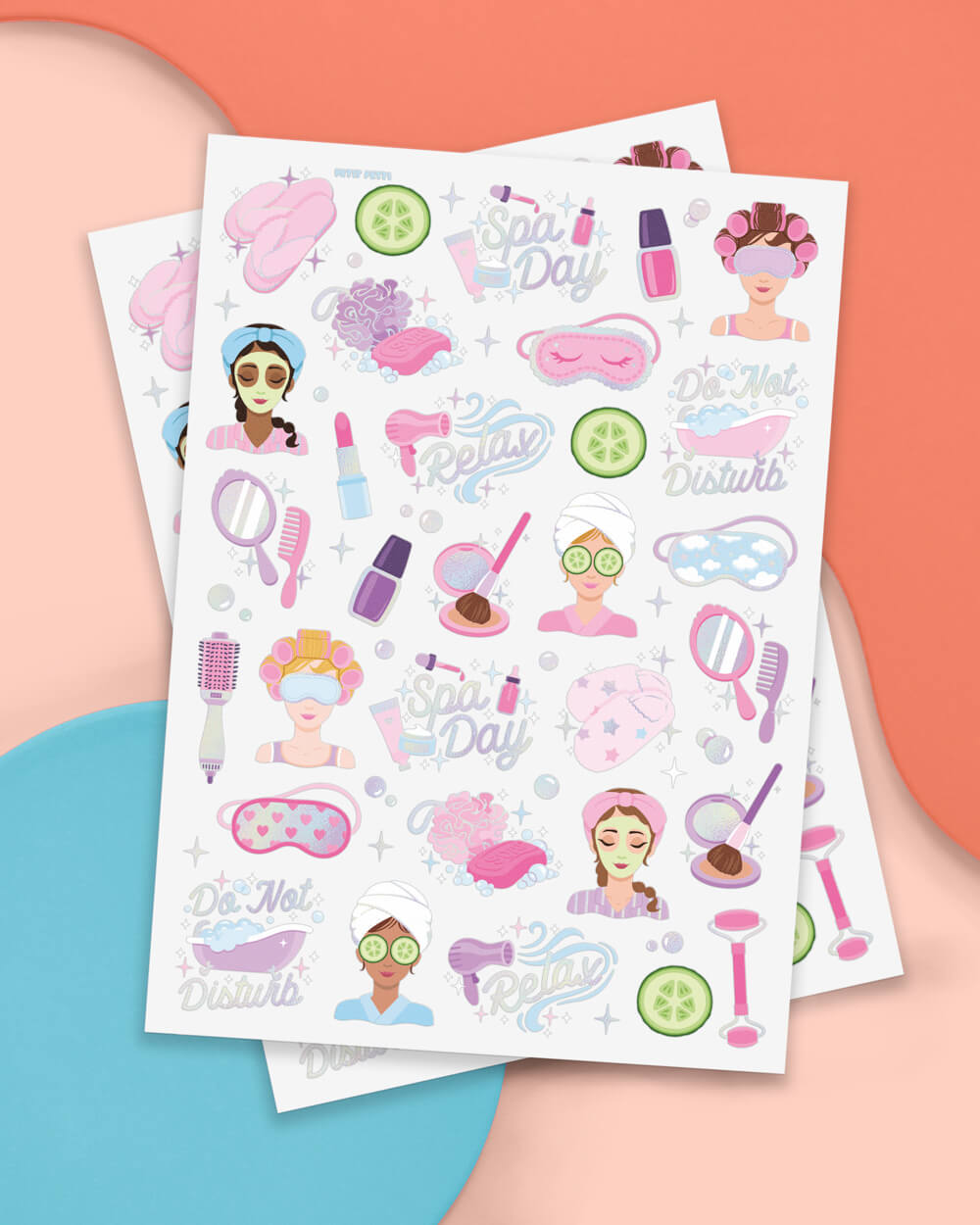 Spa Day Tats - 62 Foil Temporary Tattoos