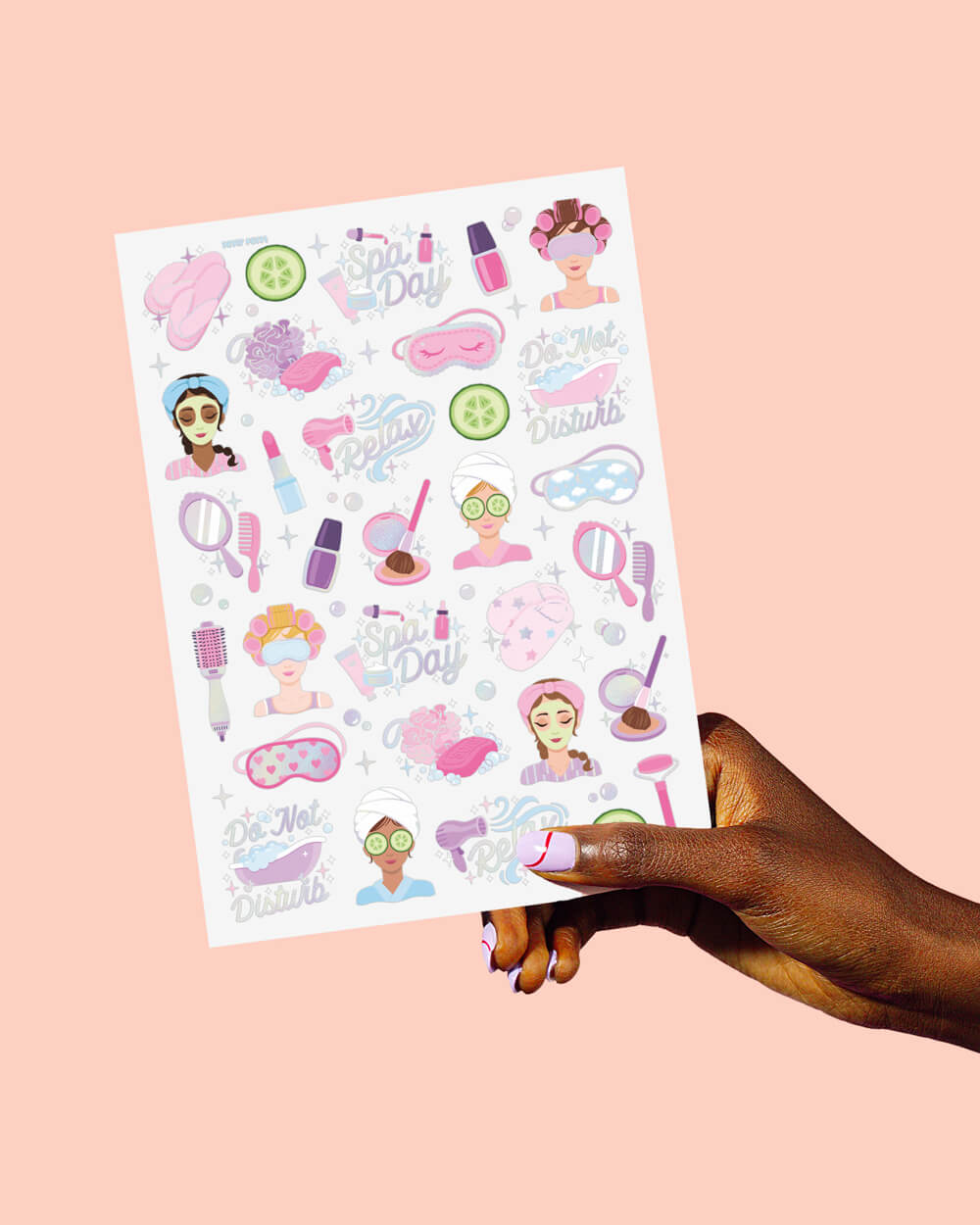 Spa Day Tats - 62 Foil Temporary Tattoos