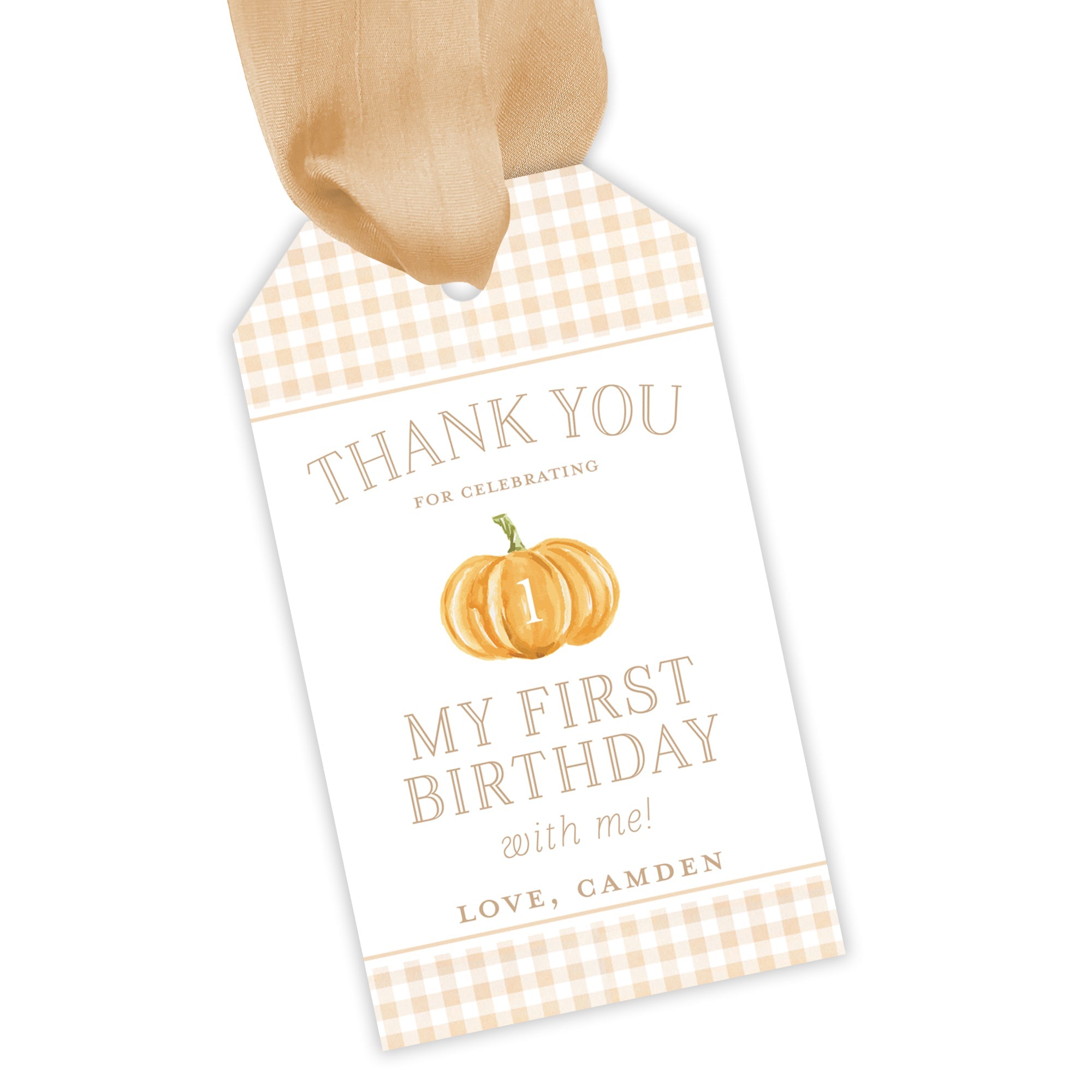 Fall Pumpkin Party Favor Tag
