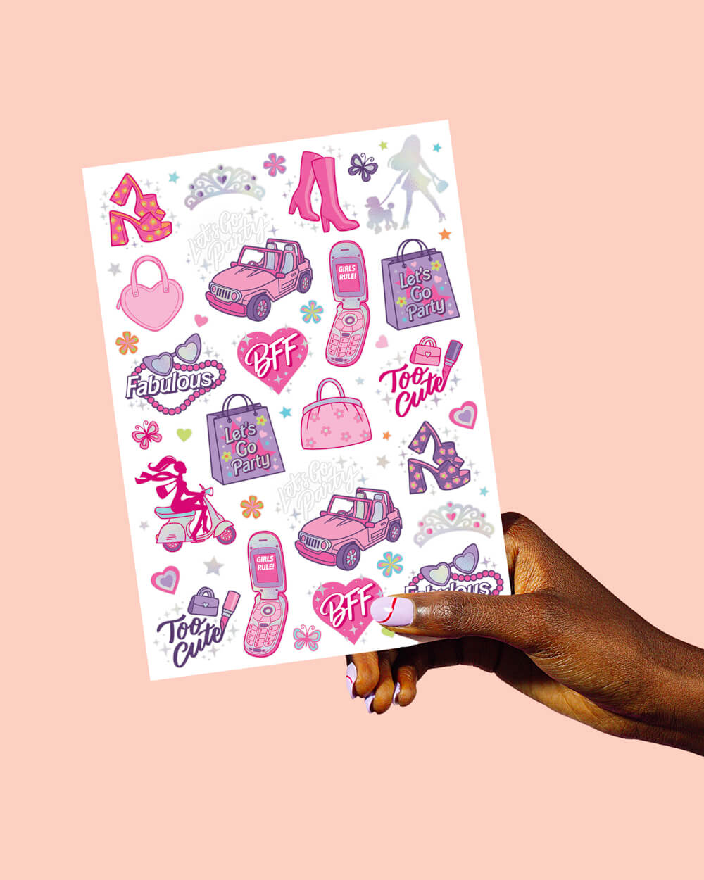 Let's Go Party Tats - 42 Foil Temporary Tattoos