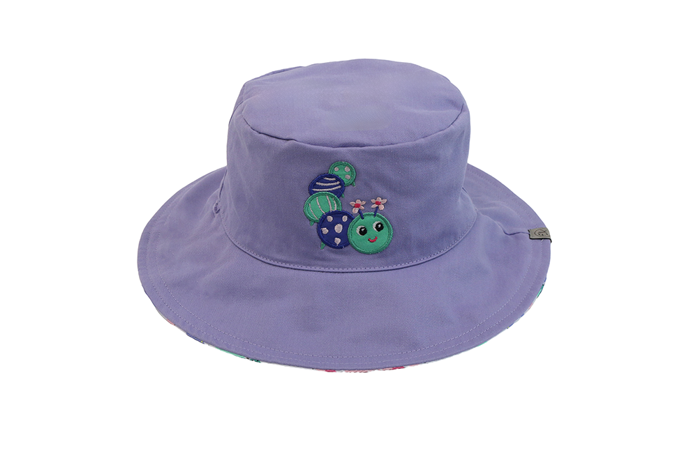 Baby/kids Reversible Mixed Sun Hat - Caterpillar