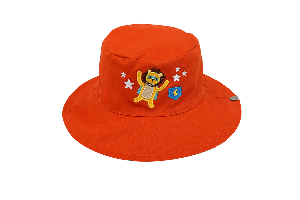 Baby/kids Reversible Mixed Sun Hat - Animal Superhero