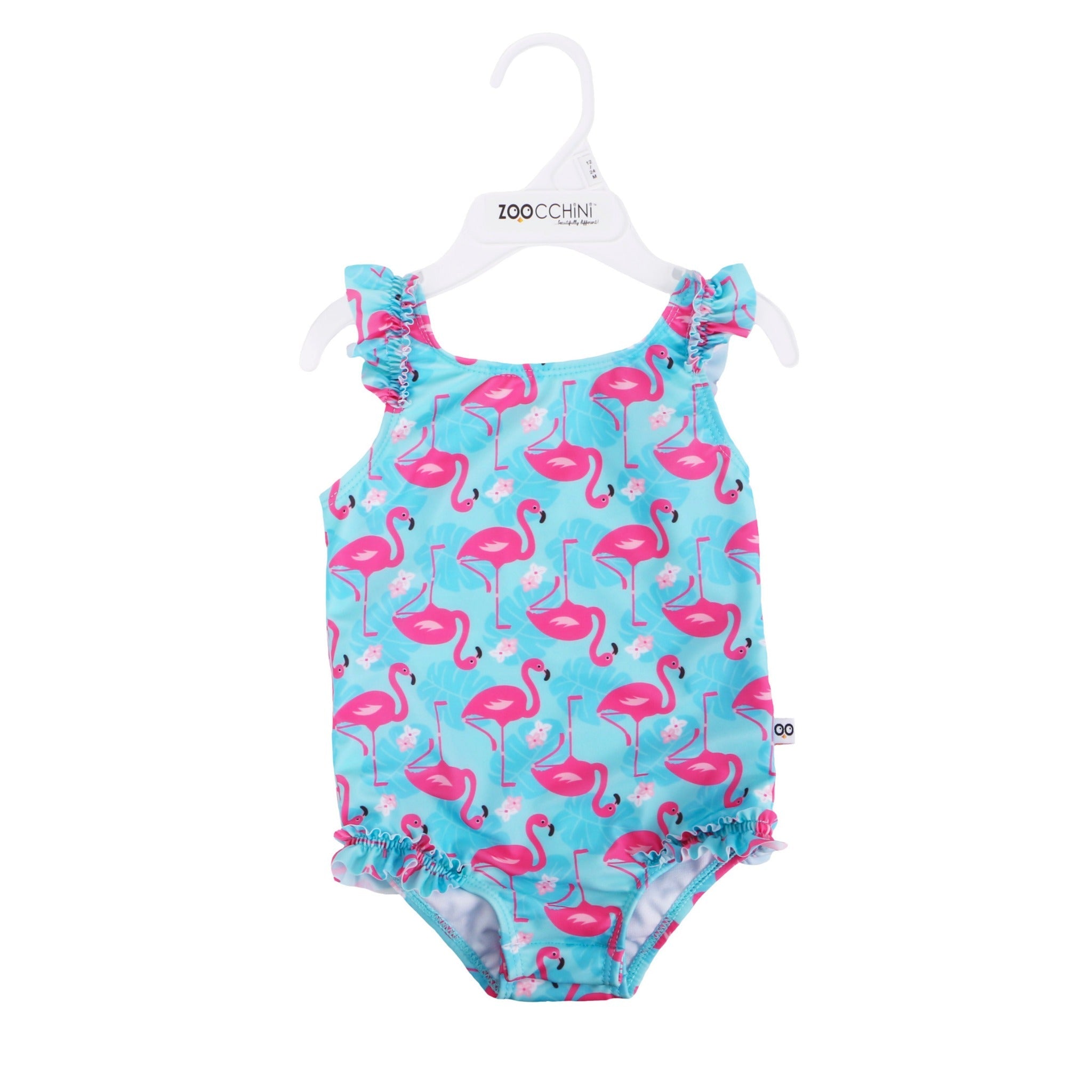 Baby Ruffled One Piece Swimsuit - Franny The Flamingo