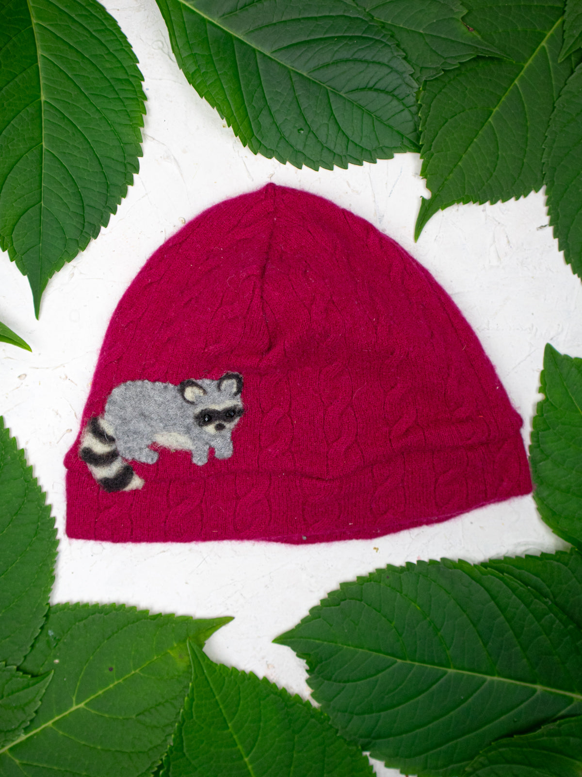 Raccoon Cashmere Hat- Adult/big Kid