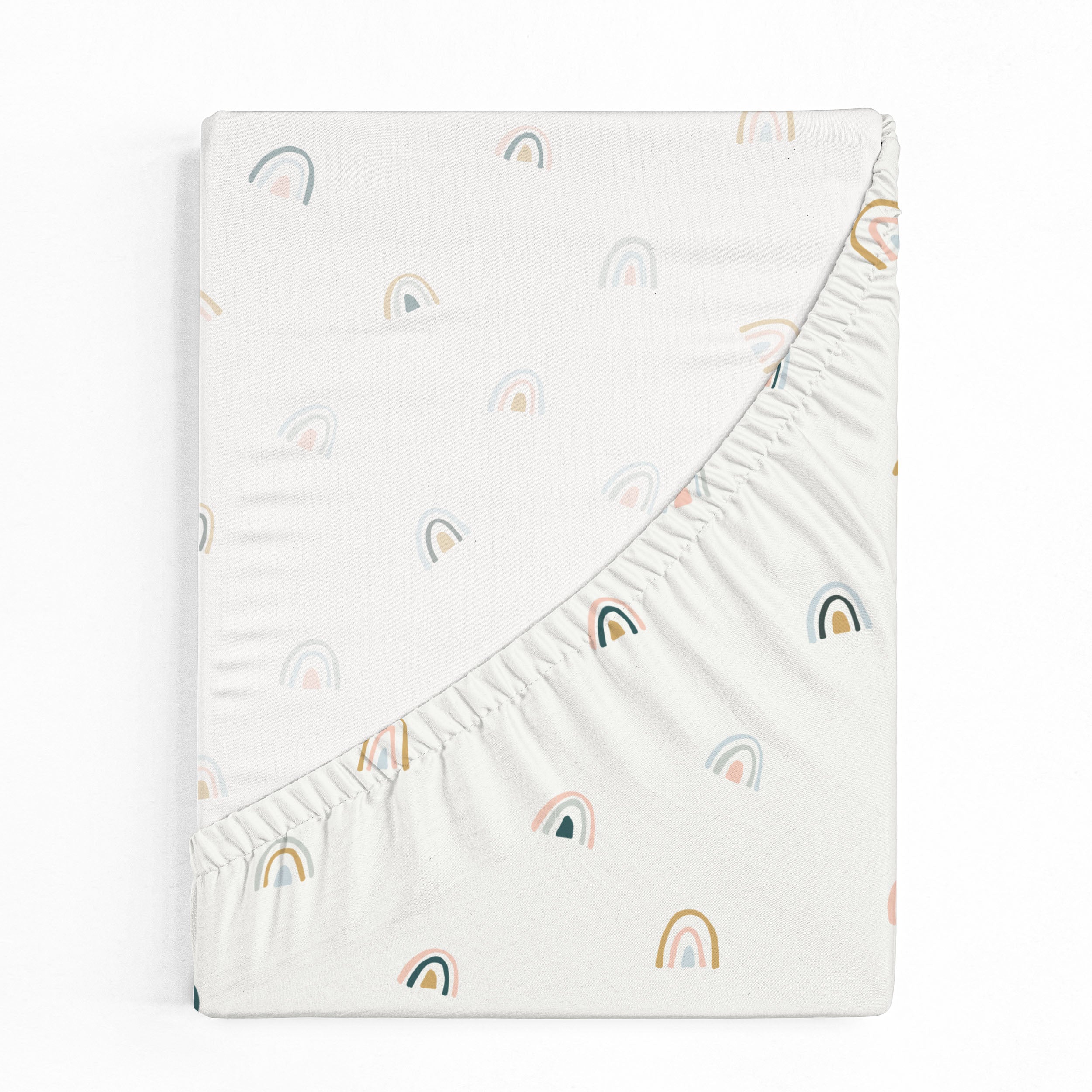 Crib Fitted Sheet With Pillowcase - Over The Rainbow