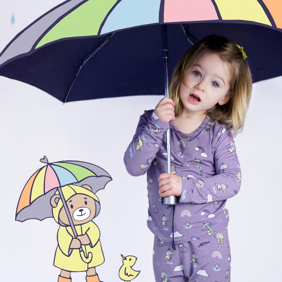 Rainbow Bear Bamboo Kids Pajamas