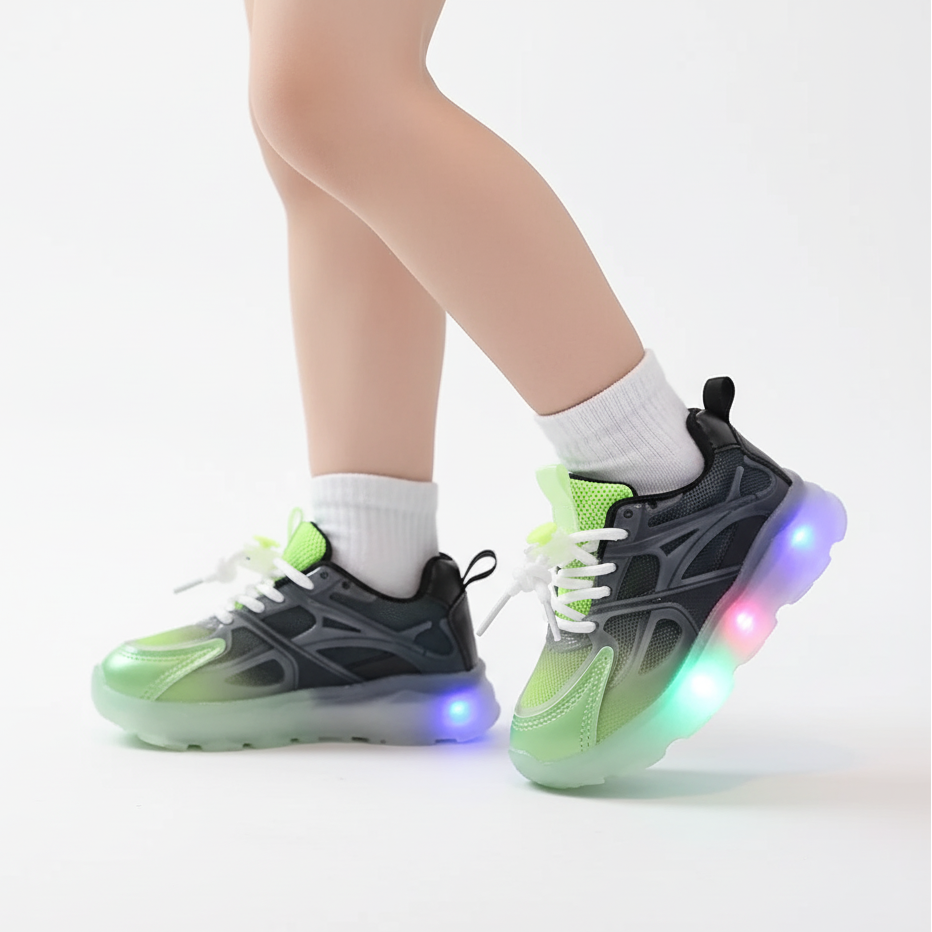 Rainbow Led Sneakers Ages 2–12 For Everyday Wear