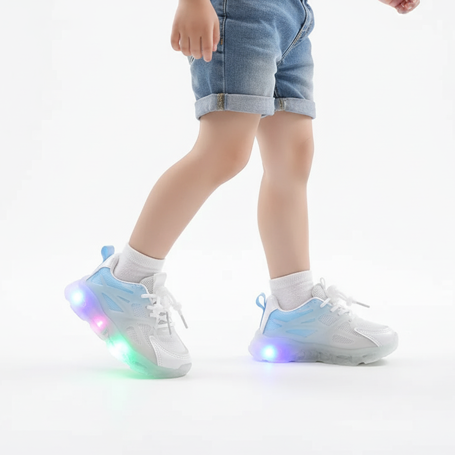 Rainbow Led Sneakers Ages 2–12 For Everyday Wear