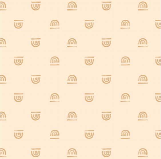 Rainbow Stamp In Cream Organic Cotton Mat