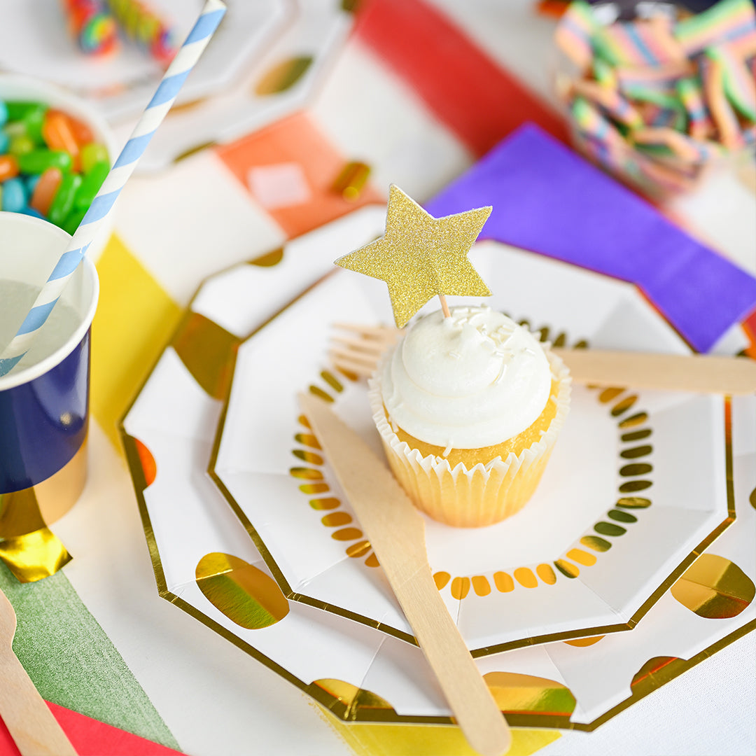 Navy And Gold Dip Cups (10 Per Pack)