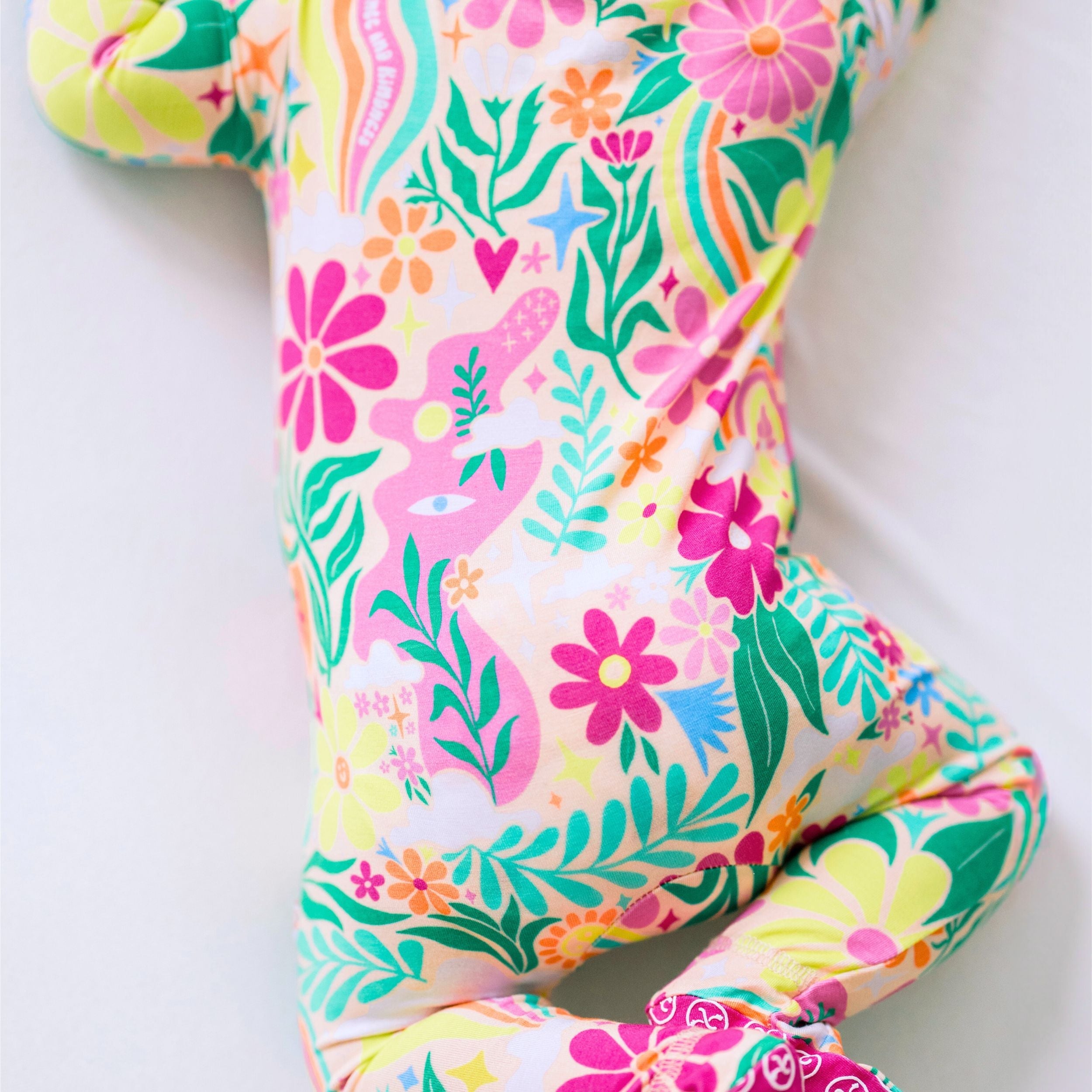 The Second-skin Footie | Rainbow Daisy Babe | "patience & Kindness"