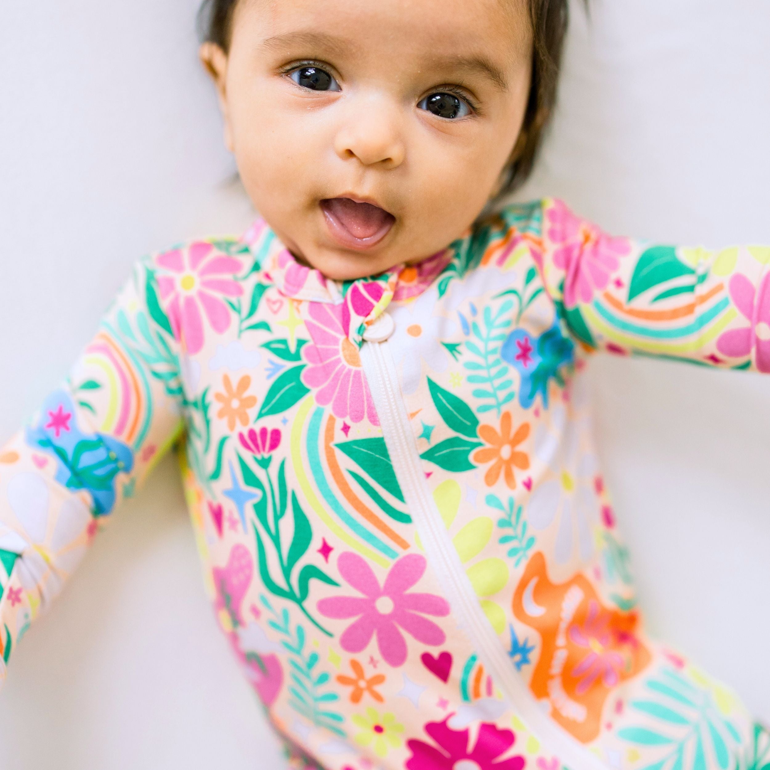 The Second-skin Footie | Rainbow Daisy Babe | "patience & Kindness"