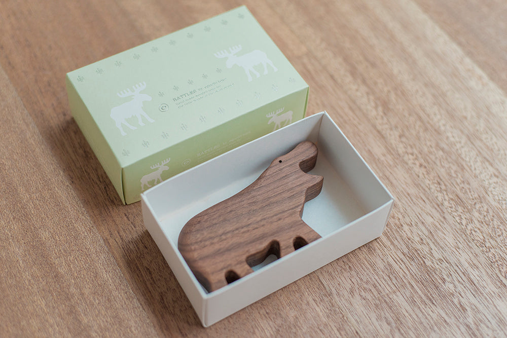 Rattle Wooden Hippo