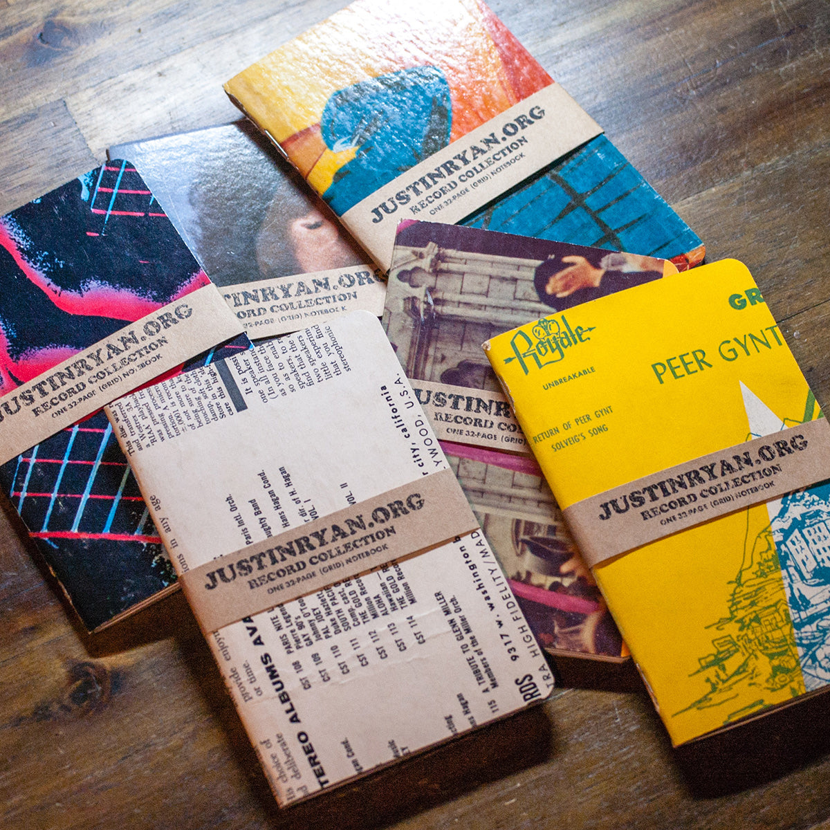 Vintage Vinyl Notebook - 32 Page Memo Book