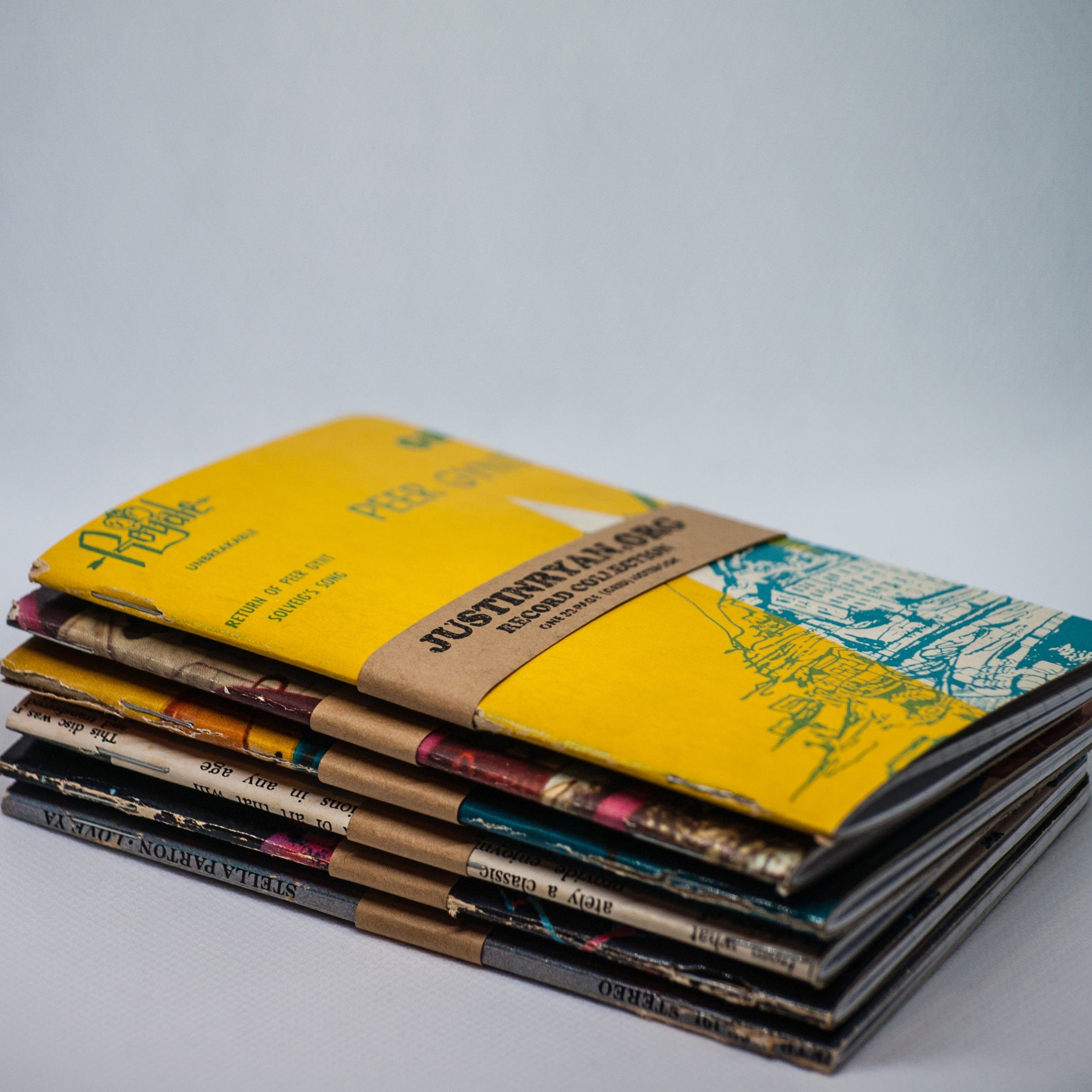 Vintage Vinyl Notebook - 32 Page Memo Book