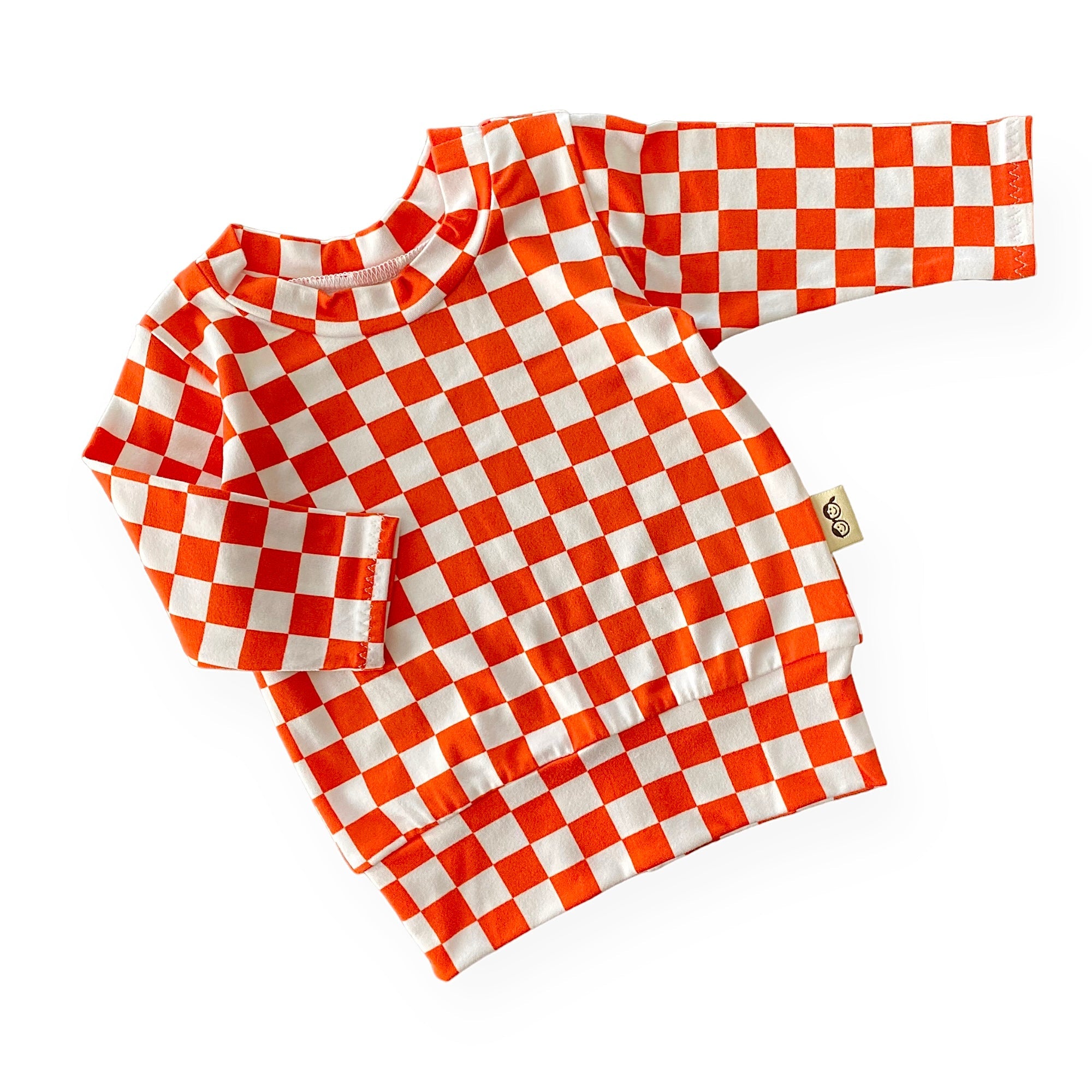 Orange Retro Checkered Lounge Set