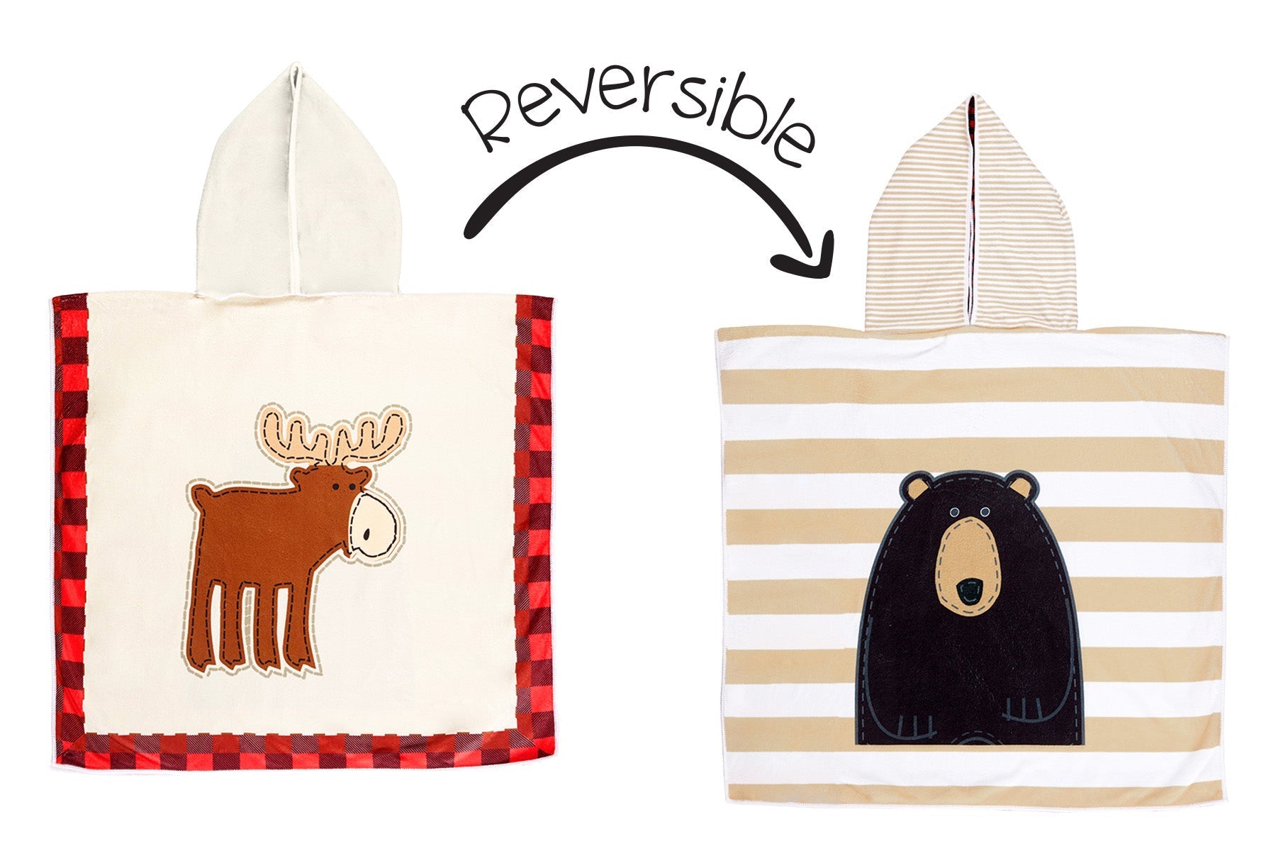 Toddler/kids Reversible Cover Up - Red Moose | Black Bear