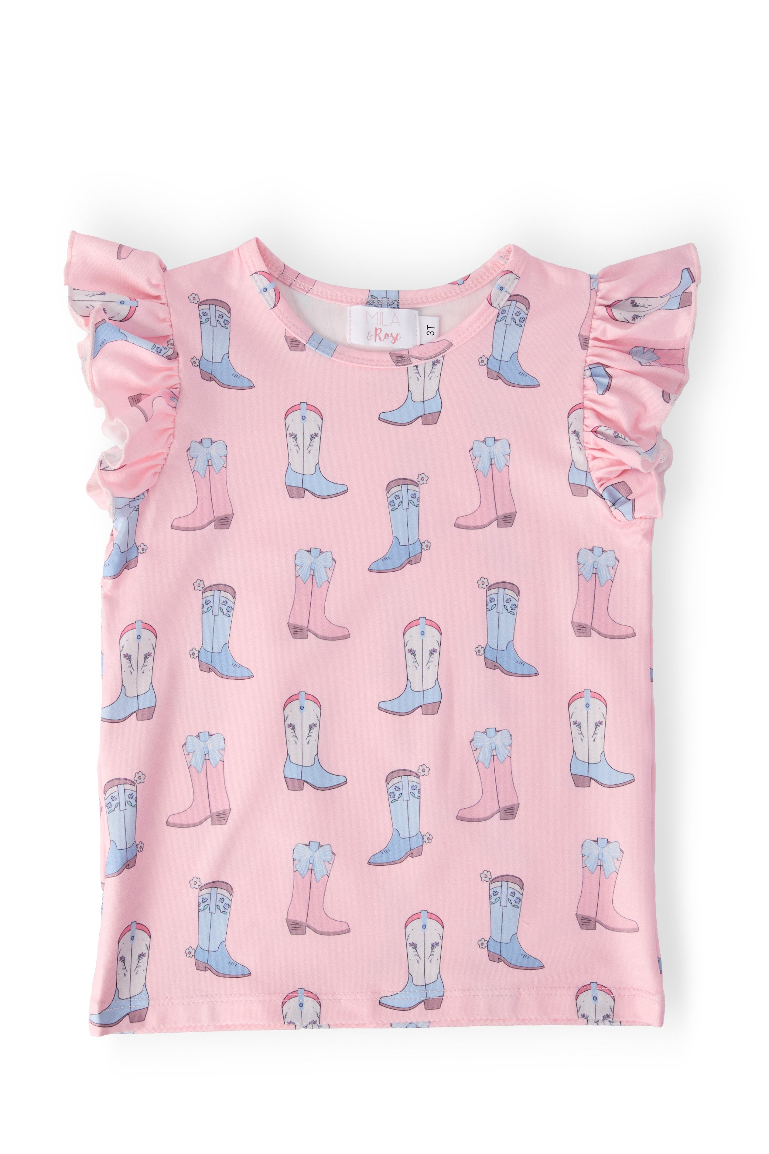 Ribbons & Rodeos S/s Ruffle Tee