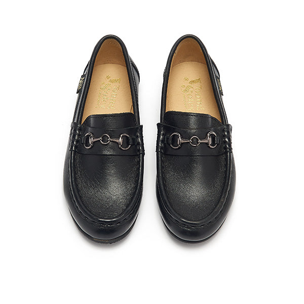 Ricki Kids Snaffle Loafer Black Leather