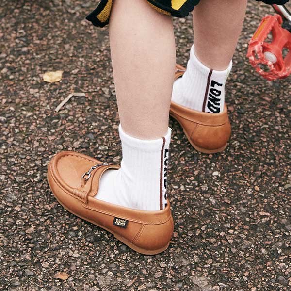 Ricki Kids Snaffle Loafer Tan Burnished Leather