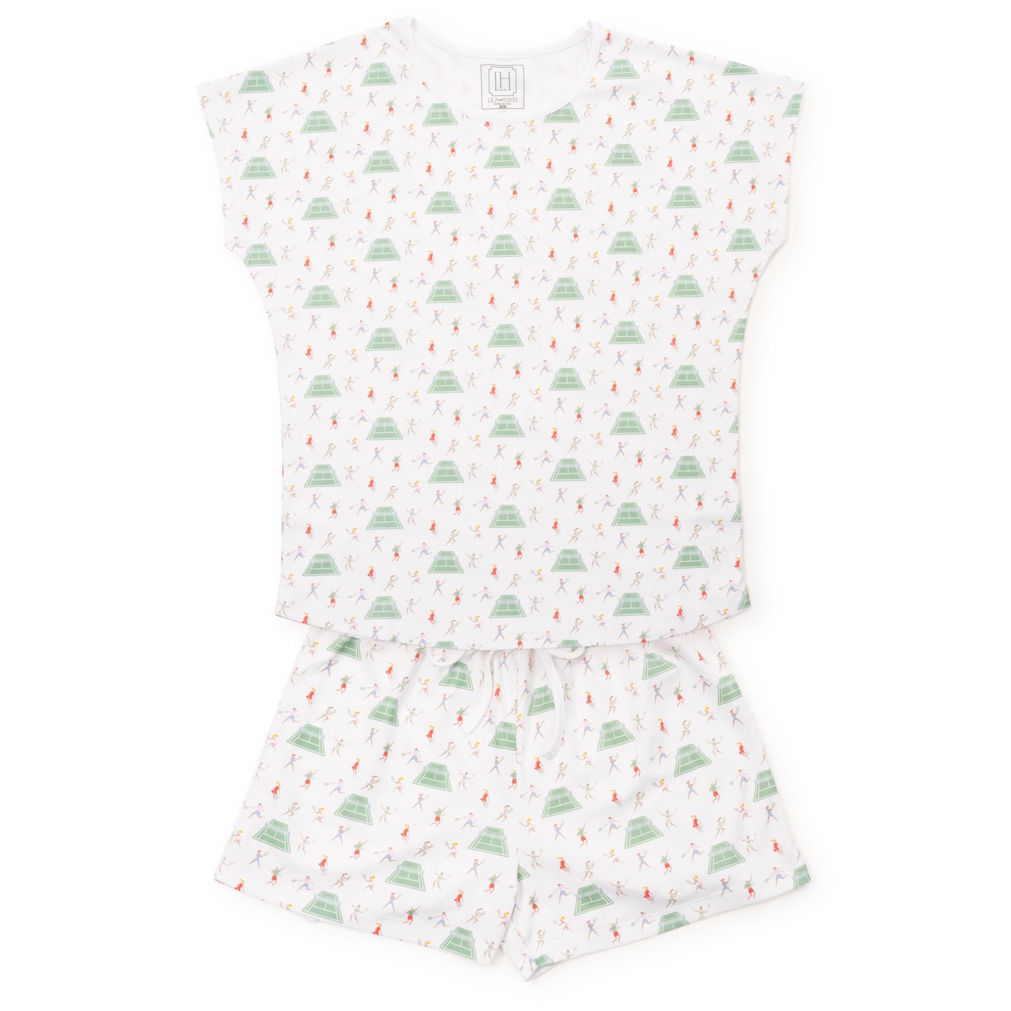 Riley Women's Pajama Short Set - Tennis Life