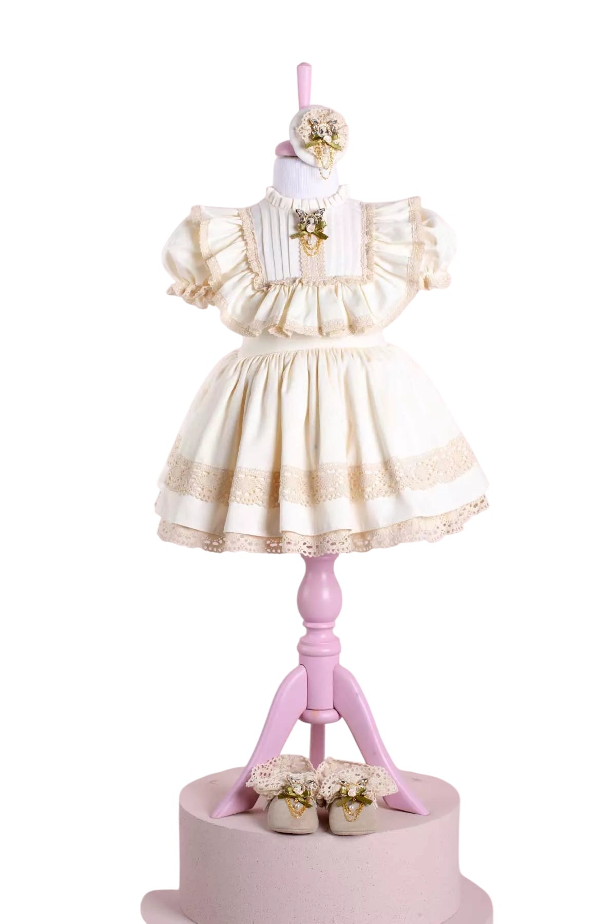 Rita White Baby Dress Set