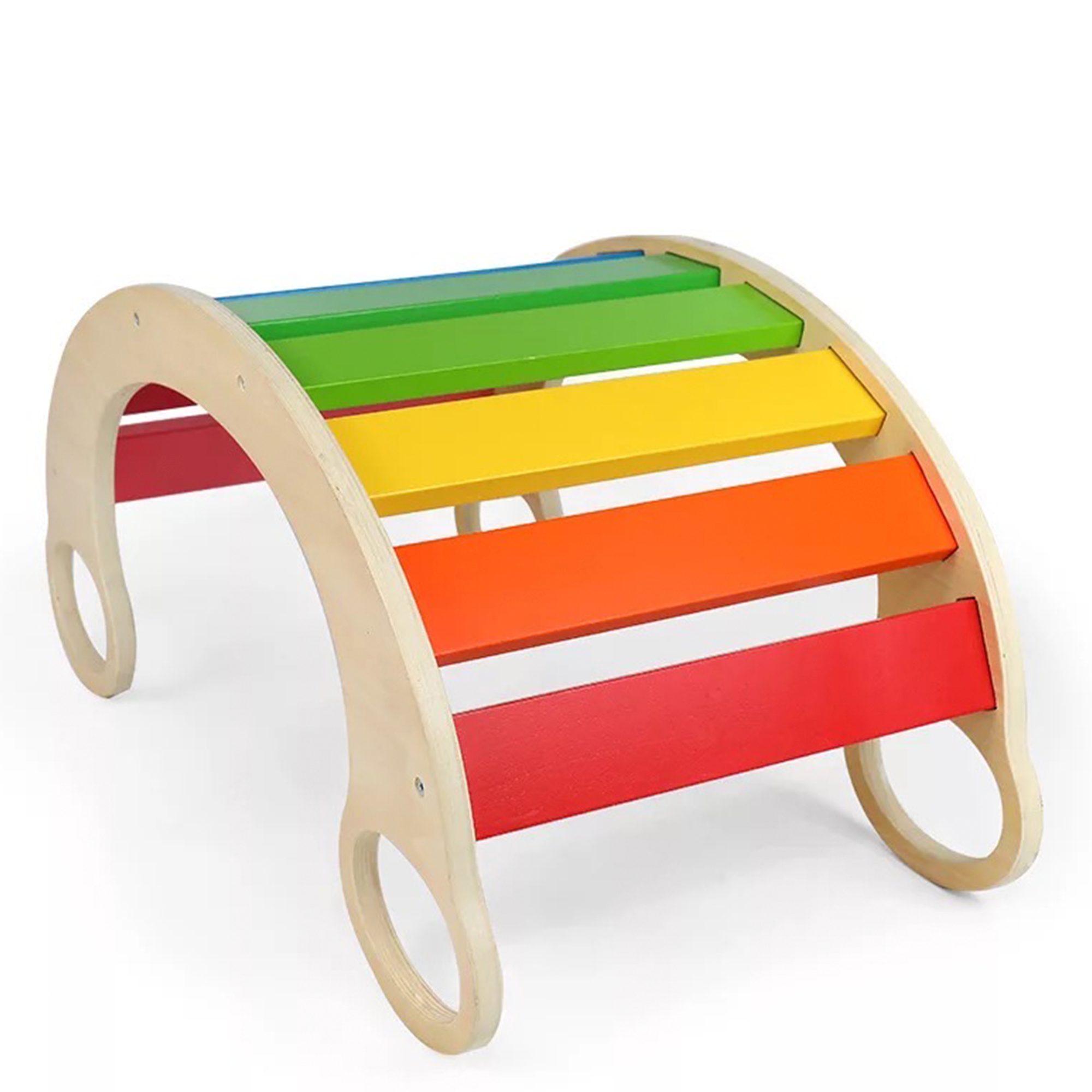 Wooden Rainbow Rocker | Climbing Arch