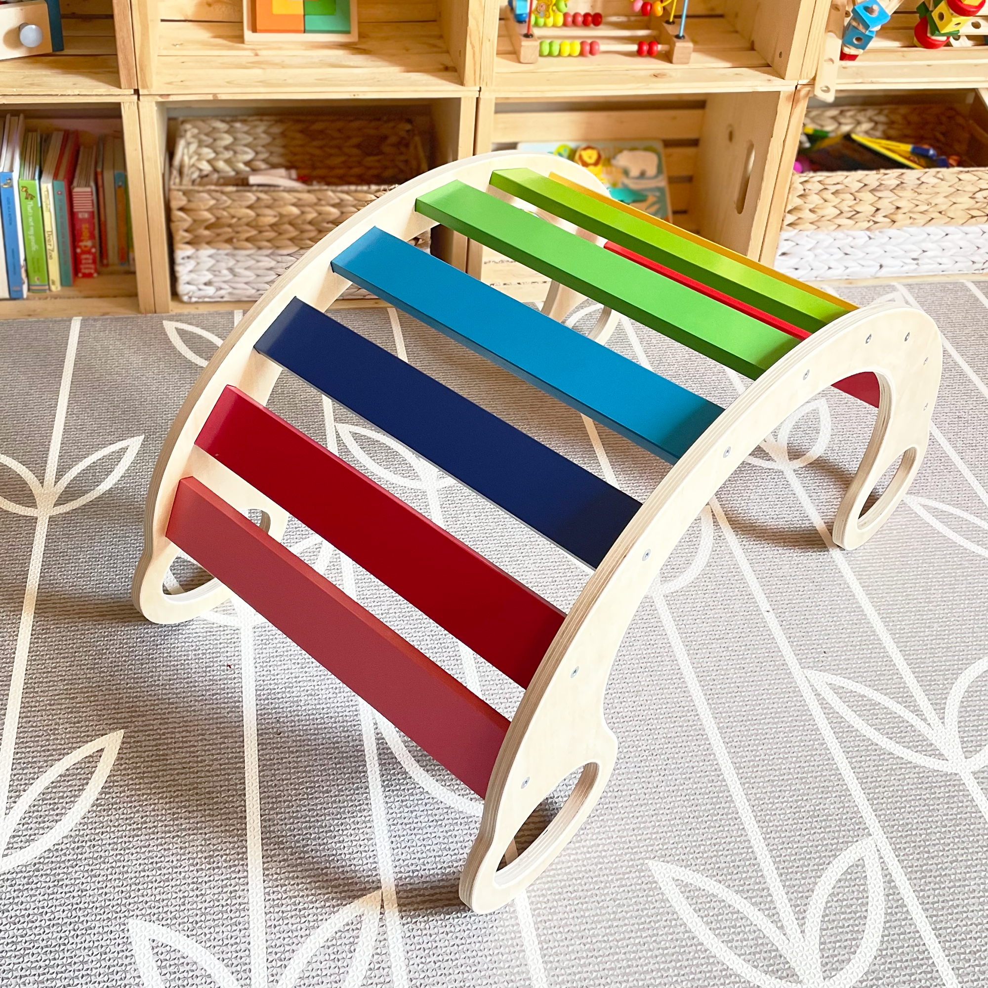 Wooden Rainbow Rocker | Climbing Arch