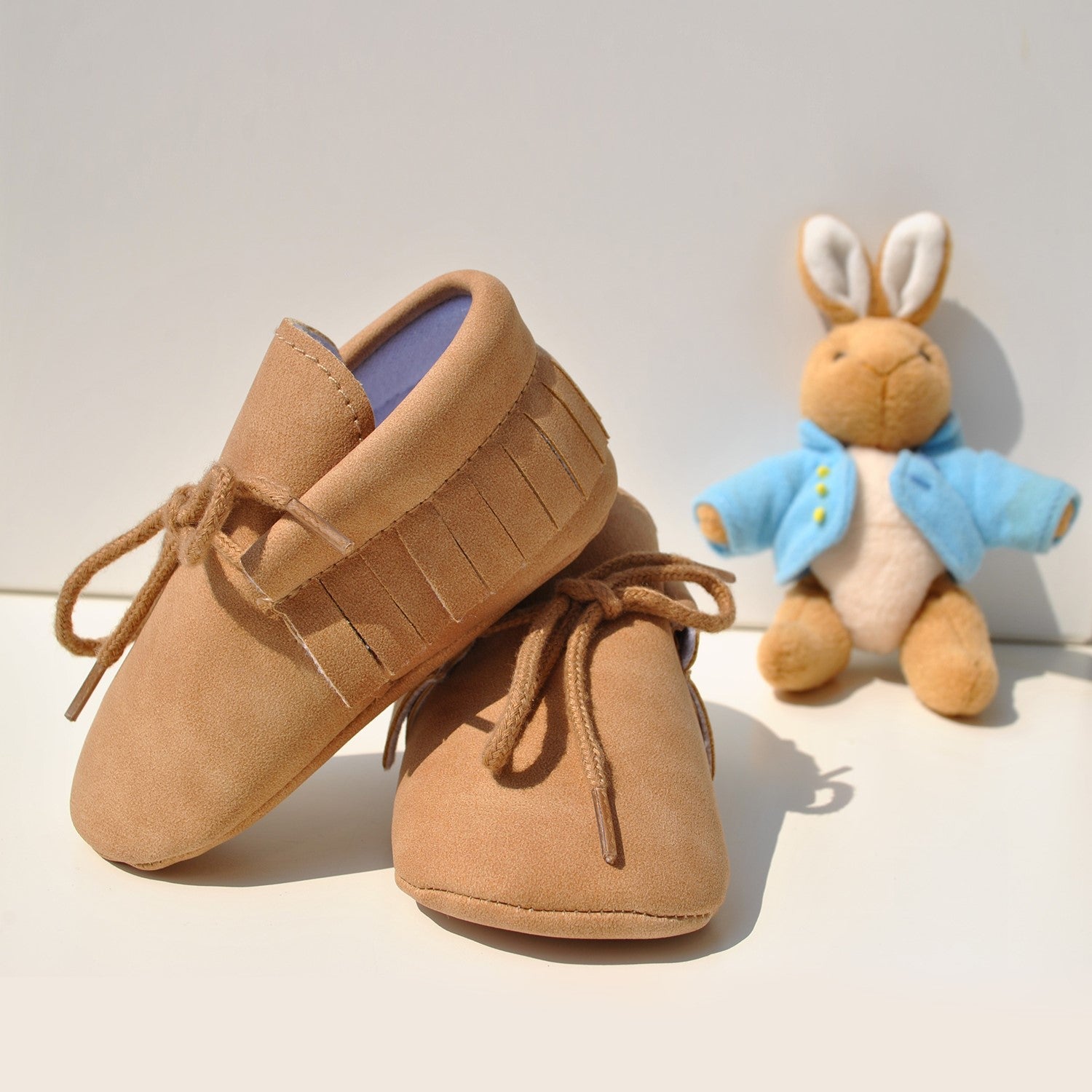 Moccasins Soft Sole Baby Beige