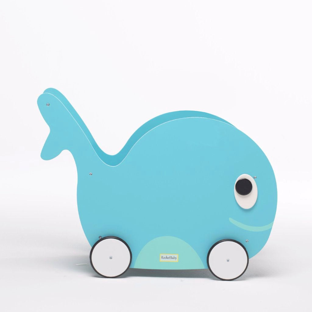 Push Toy And Toy Storage Toddler Whale Summer Green